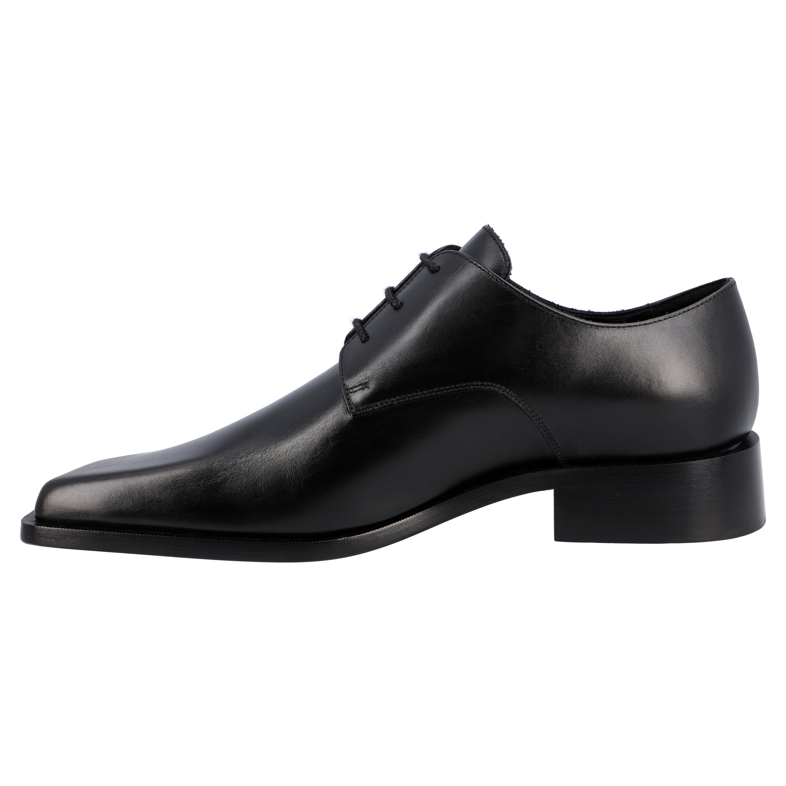 Leather Cut Derby Shoes Black