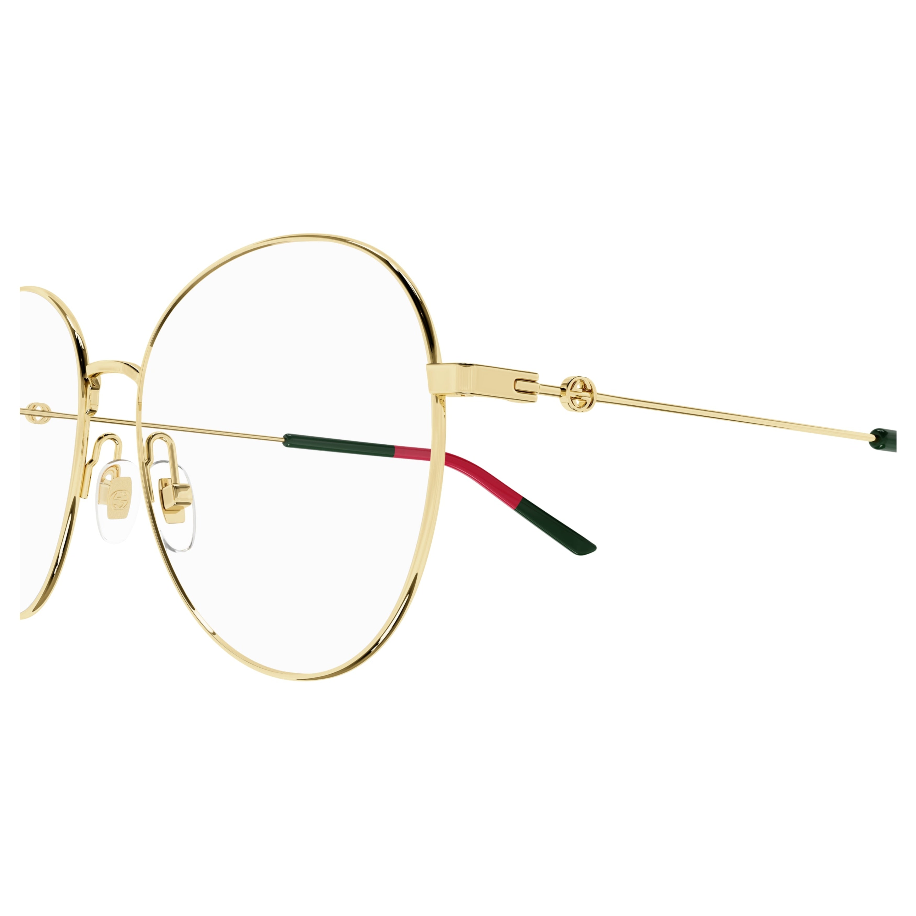 Gg1201o Round Gold Metal Frame Eyeglasses