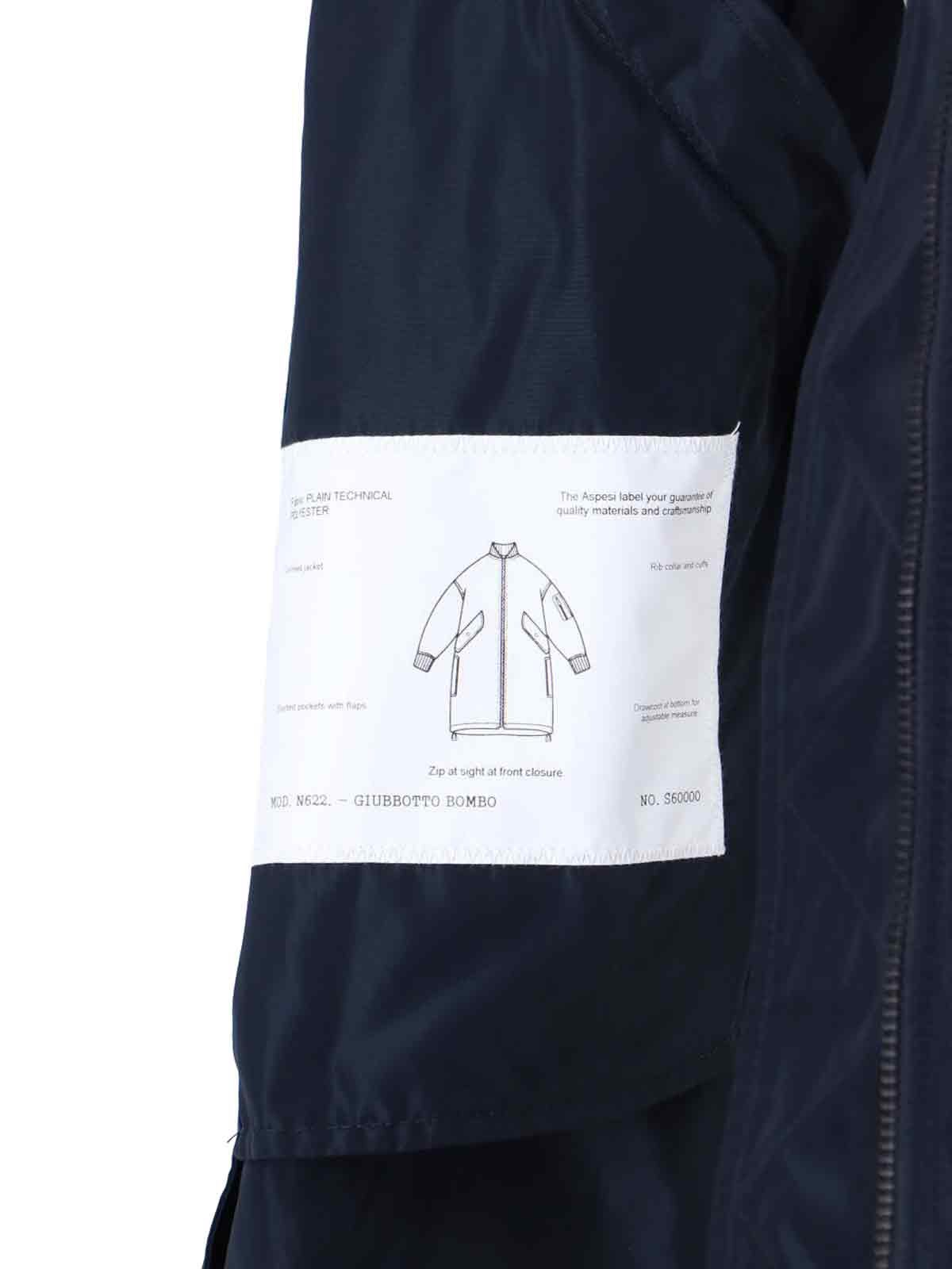 Technical Zip-Up Coat – Navy Blue
