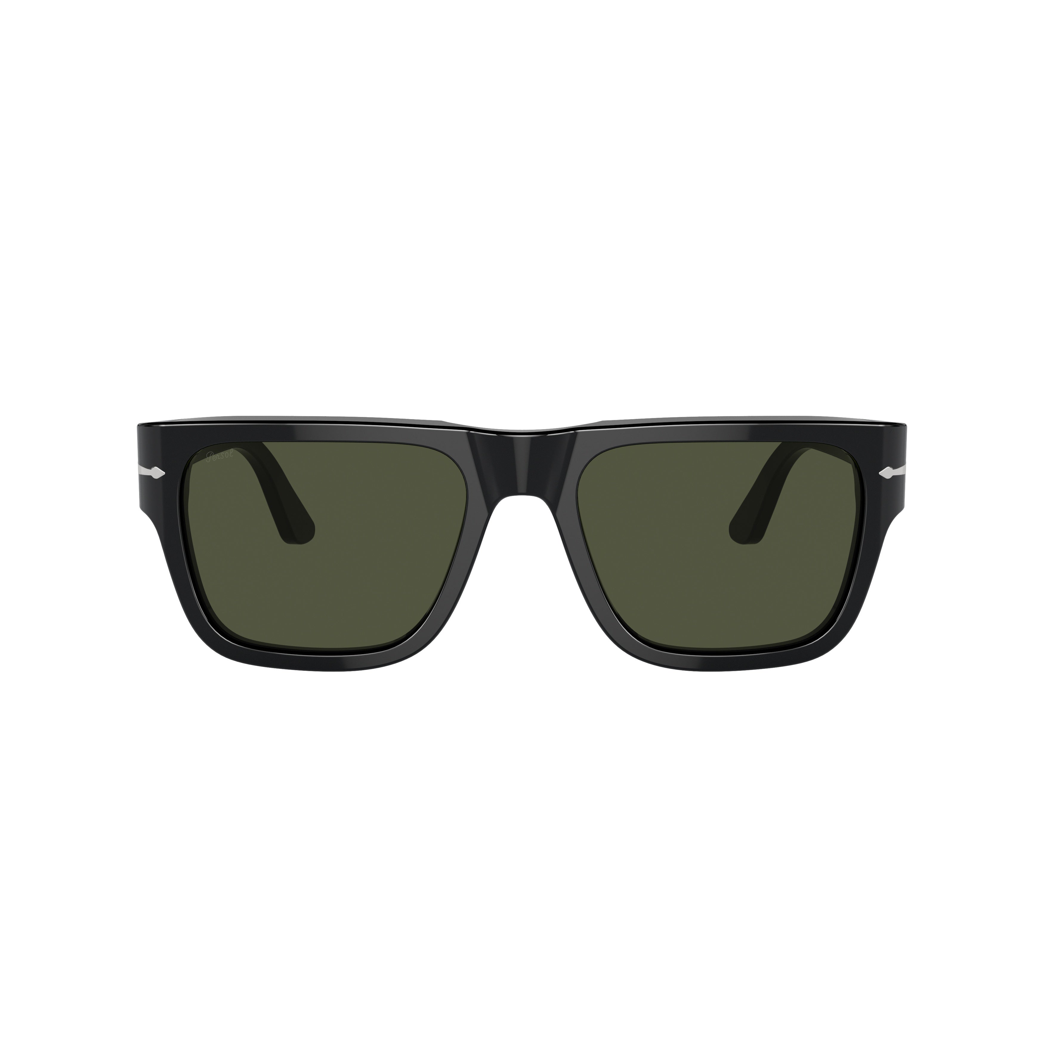 0po3348s Bold Rectangular Acetate Sunglasses with Silver Arrow Detail