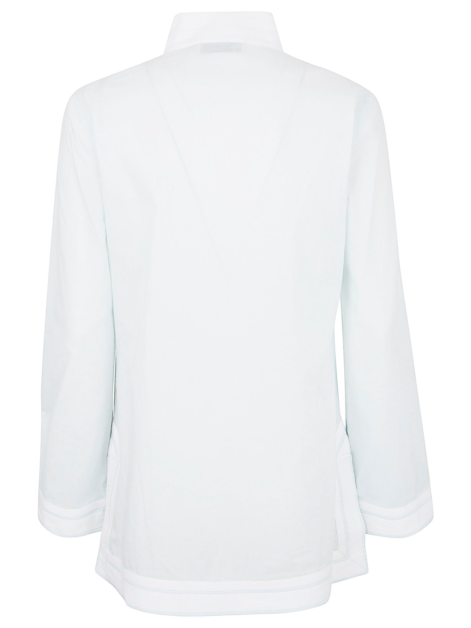 Relaxed Fit Cotton Shirt with V-Neckline