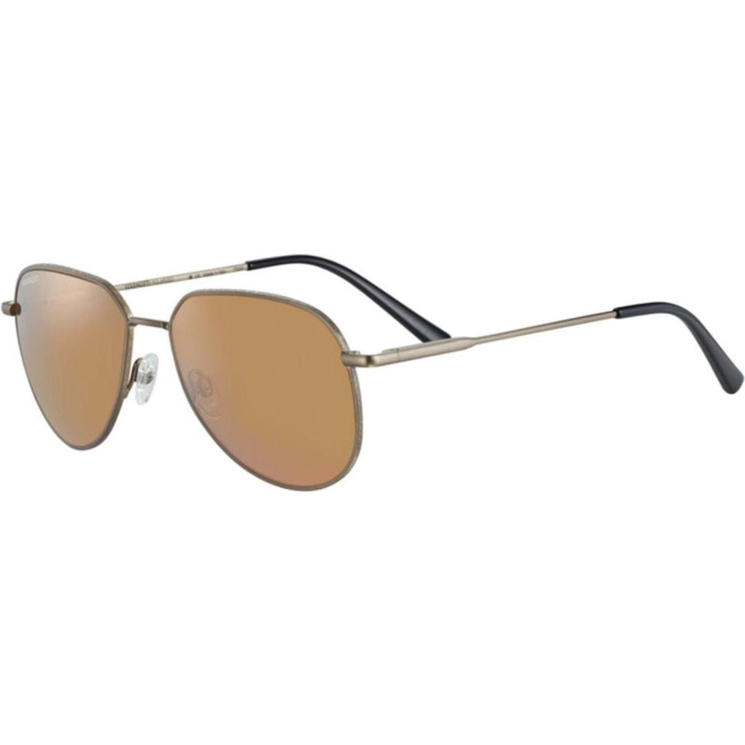 Haywood Aviator Sunglasses with Metal Frame and Amber Lenses