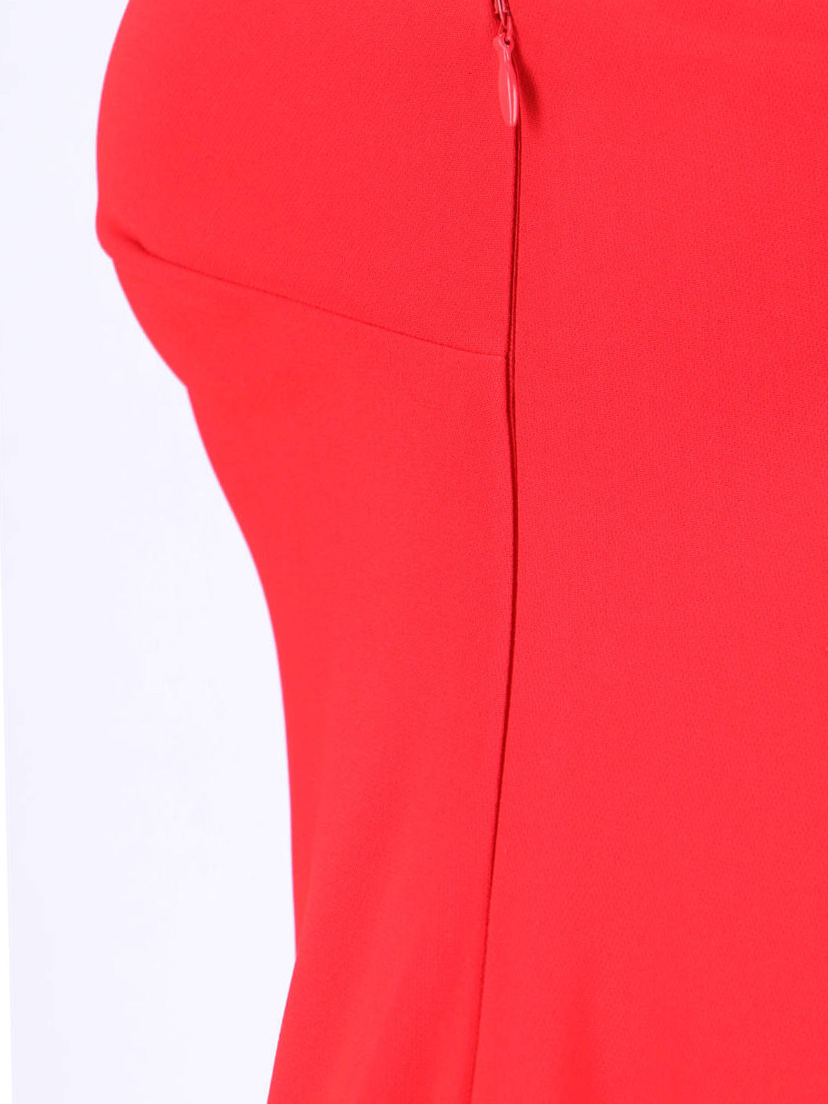 Red Maxi Halter Crêpe Dress