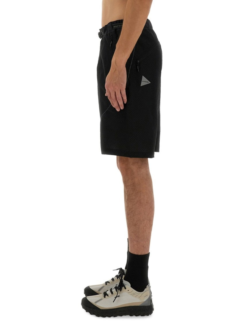 Black Nylon Bermuda Shorts