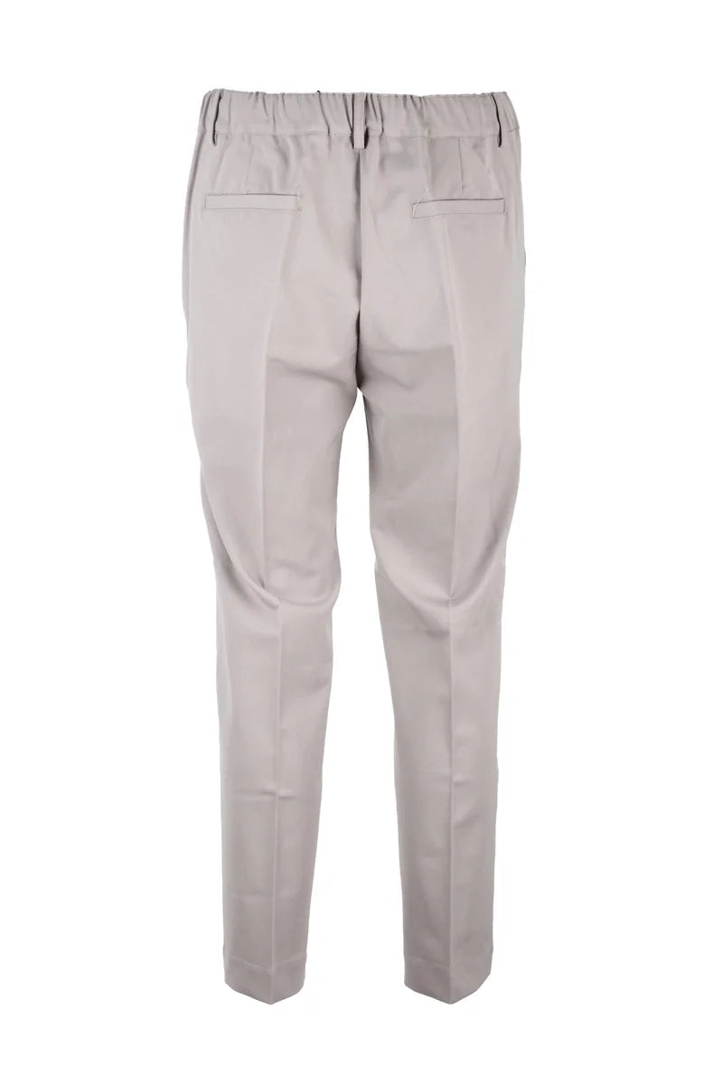 Wool Stretch Trousers - Grey