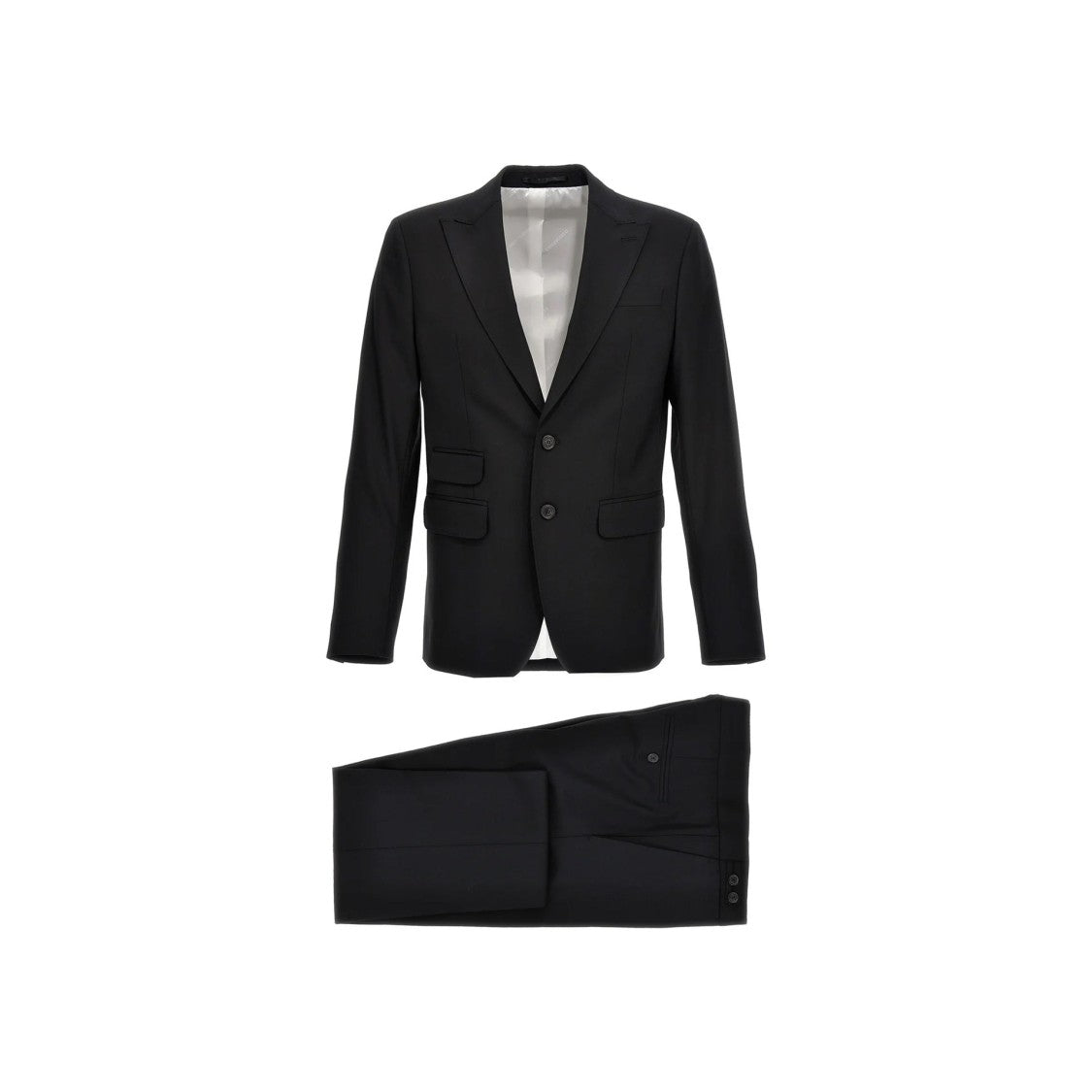 Tailored Two-Piece Wool Suit With Refined Texture