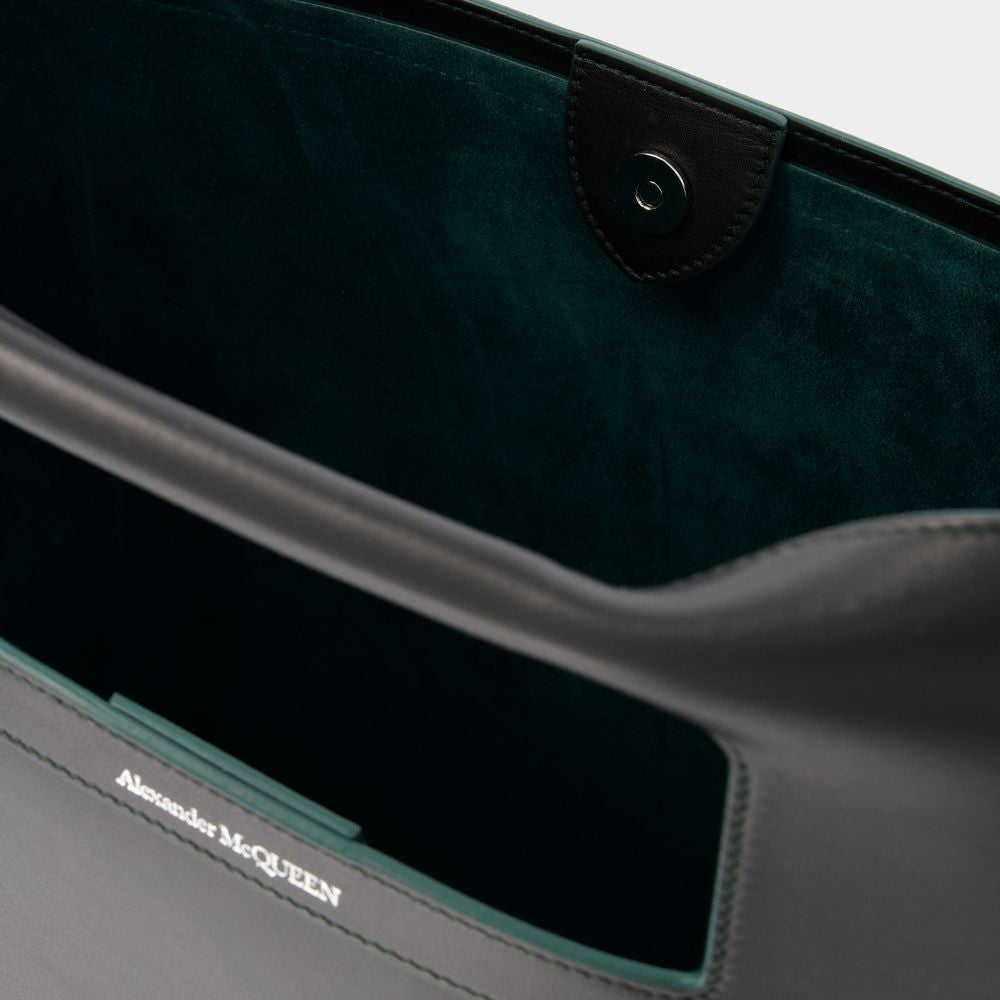 The Square Bow Ns Handbag - Black - Leather