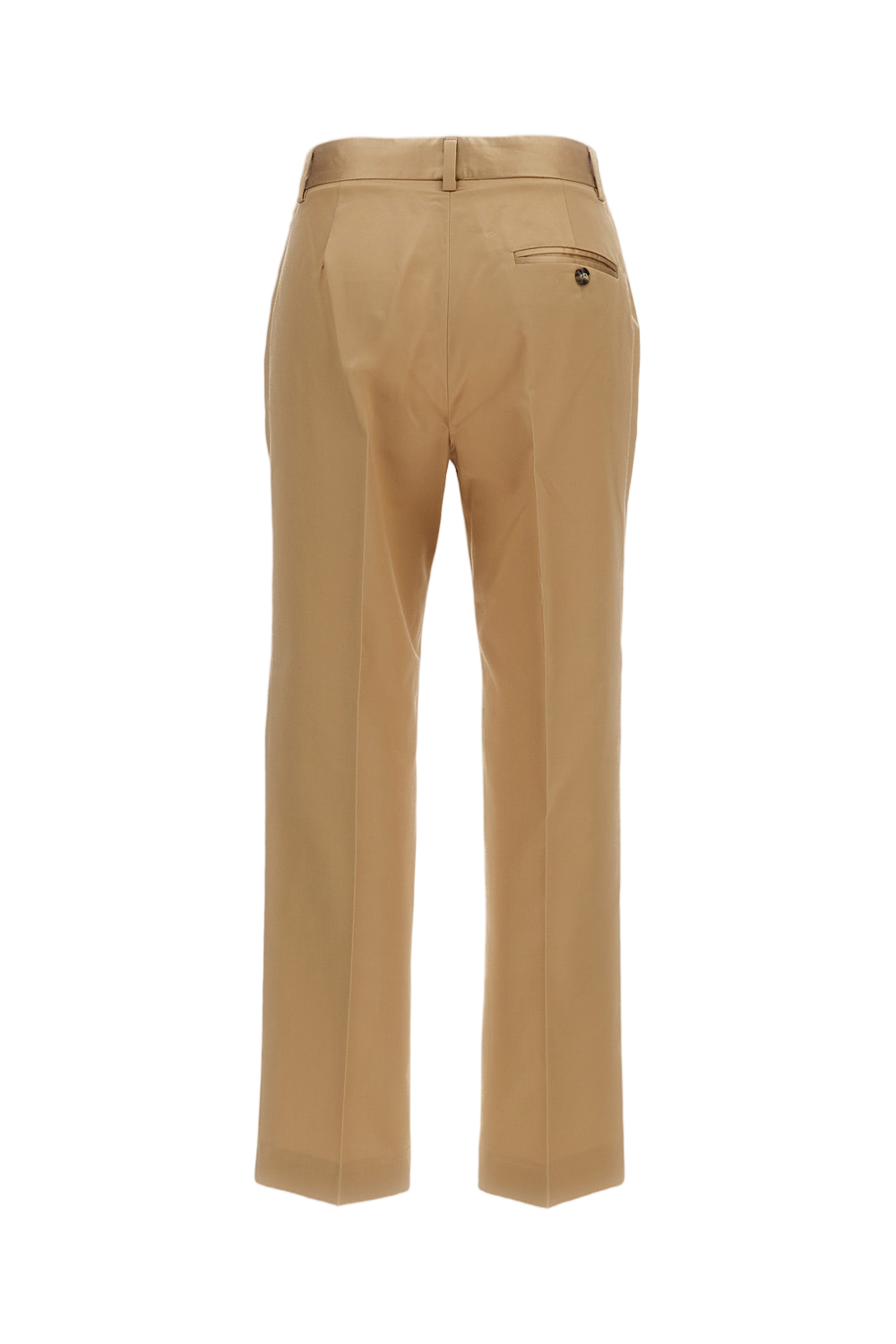 Silk-Cotton Blend Straight-Leg Trousers