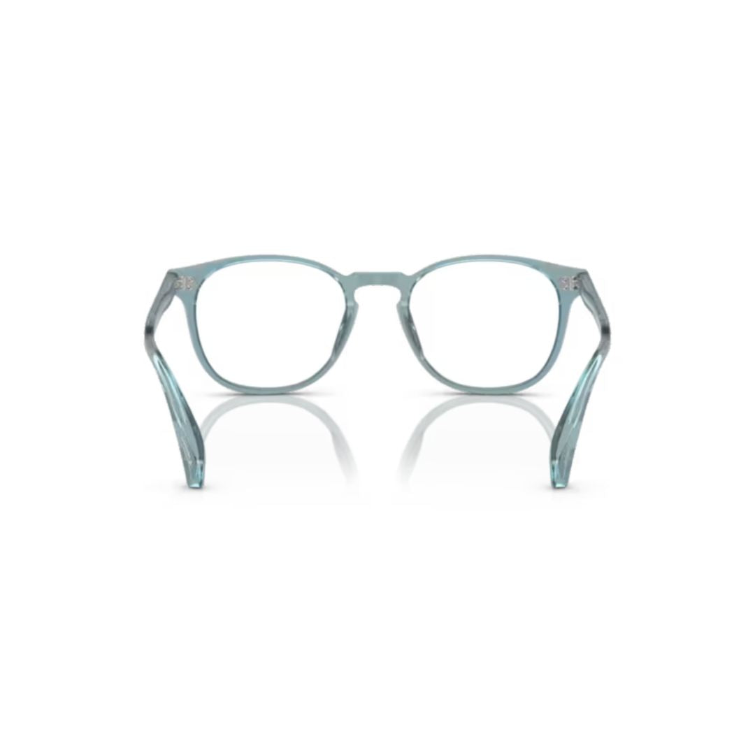 0ov5298u Translucent Light Blue Acetate Eyeglasses with Keyhole Bridge