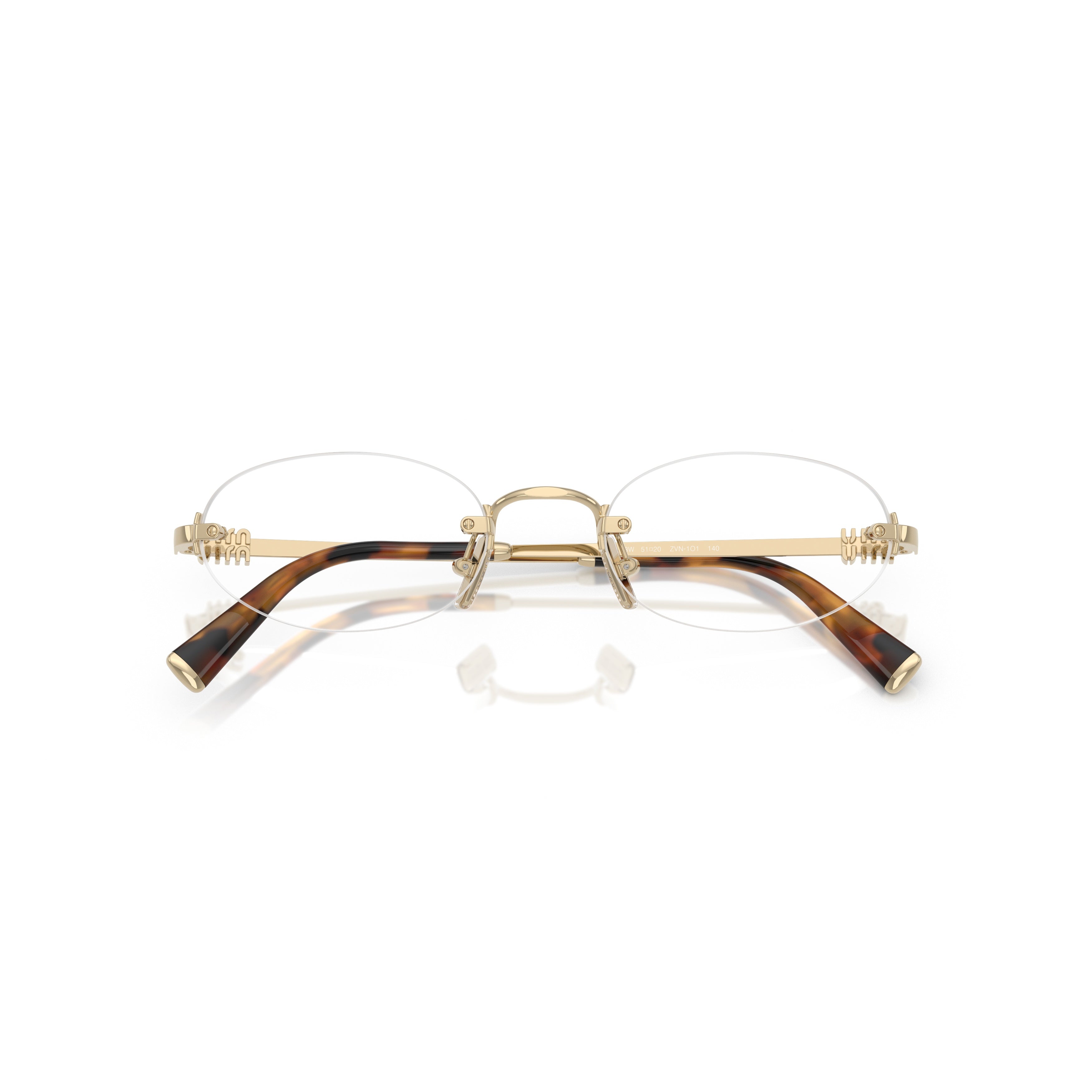 0mu 53wv Rimless Oval Lenses Eyeglasses