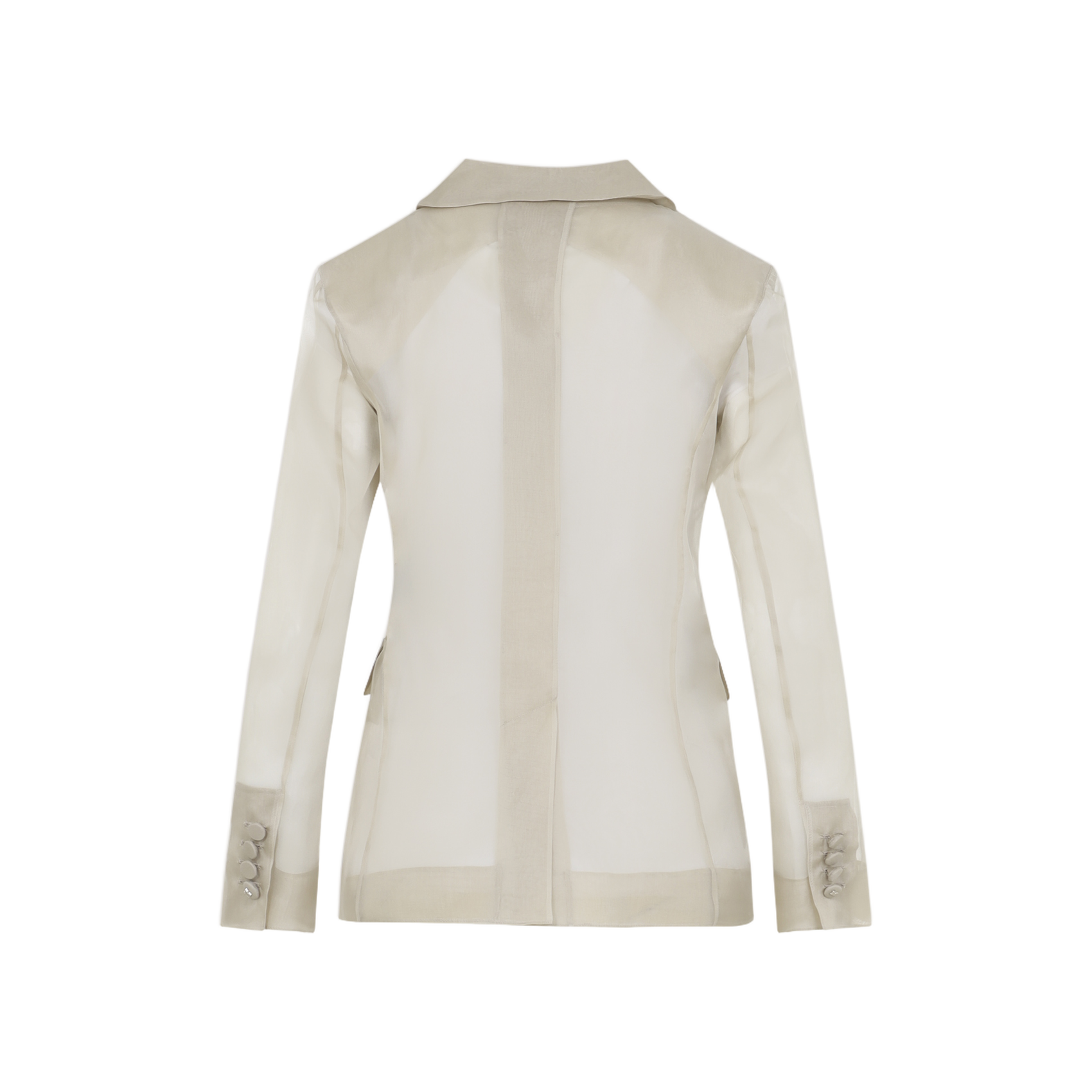 Double-Breasted Silk Blazer With Peak Lapels