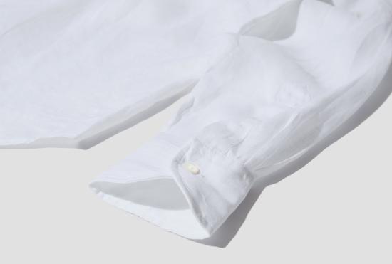 Crisp White Linen Long-Sleeve Shirt