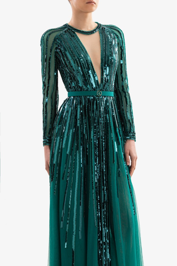Sequin Long Dress