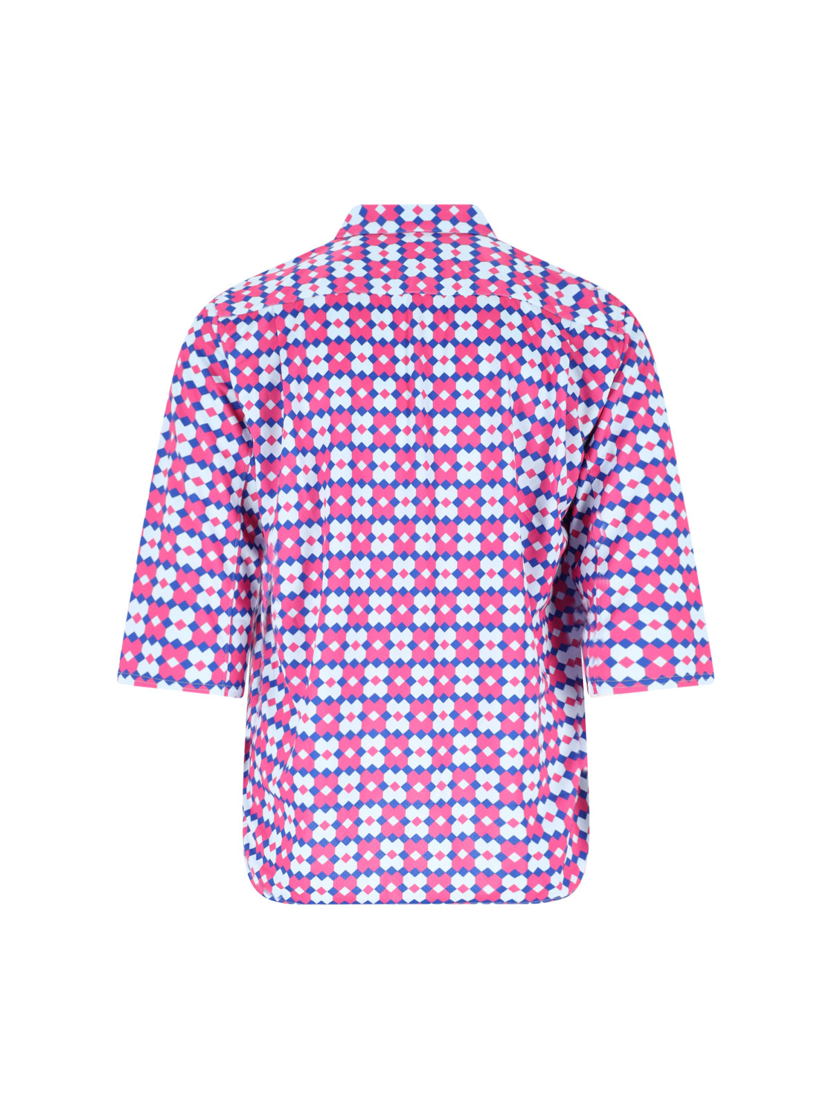 Multicolor Geometric Print Short-Sleeve Shirt