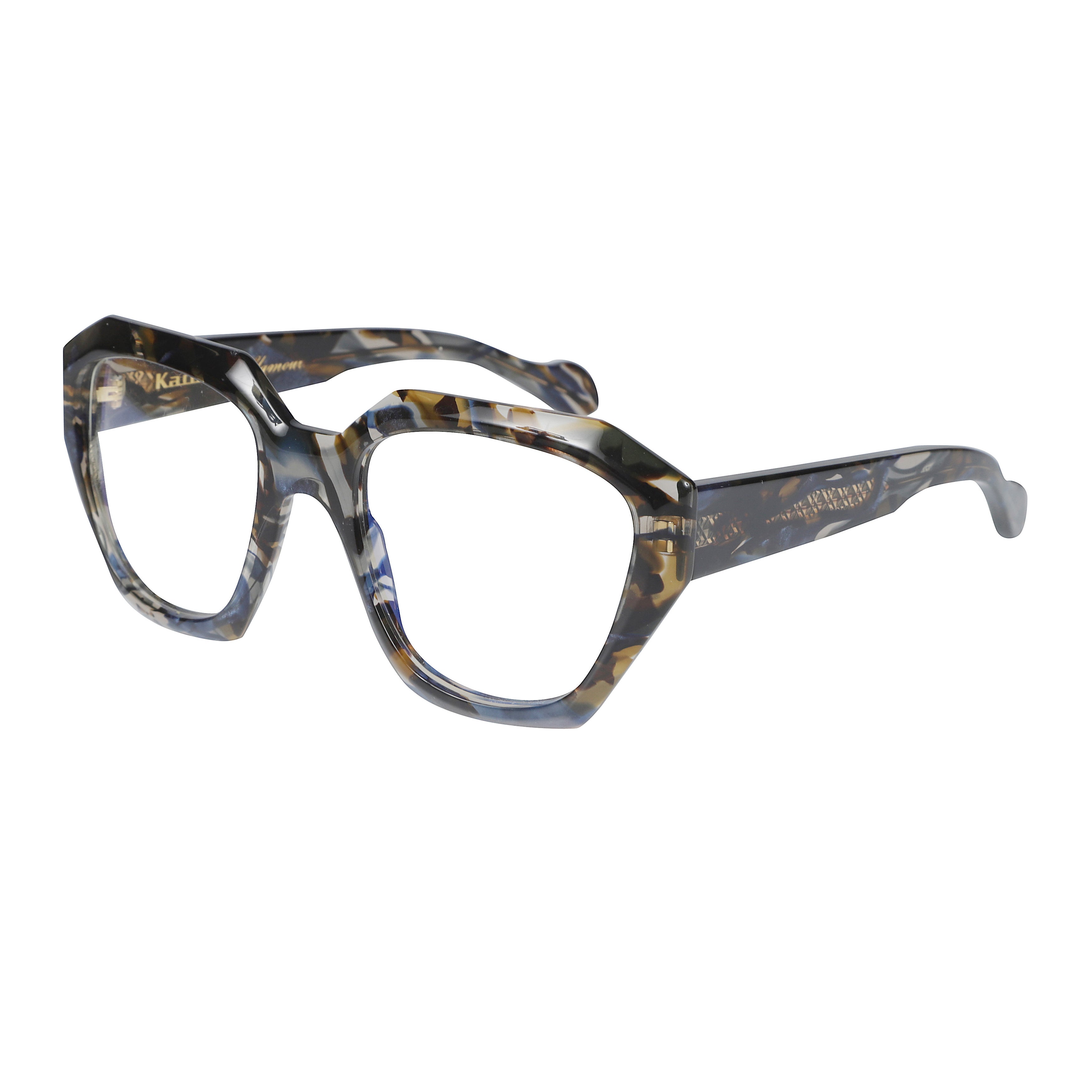 Marilyn/K-V Oversized Geometric Tortoiseshell Eyeglasses
