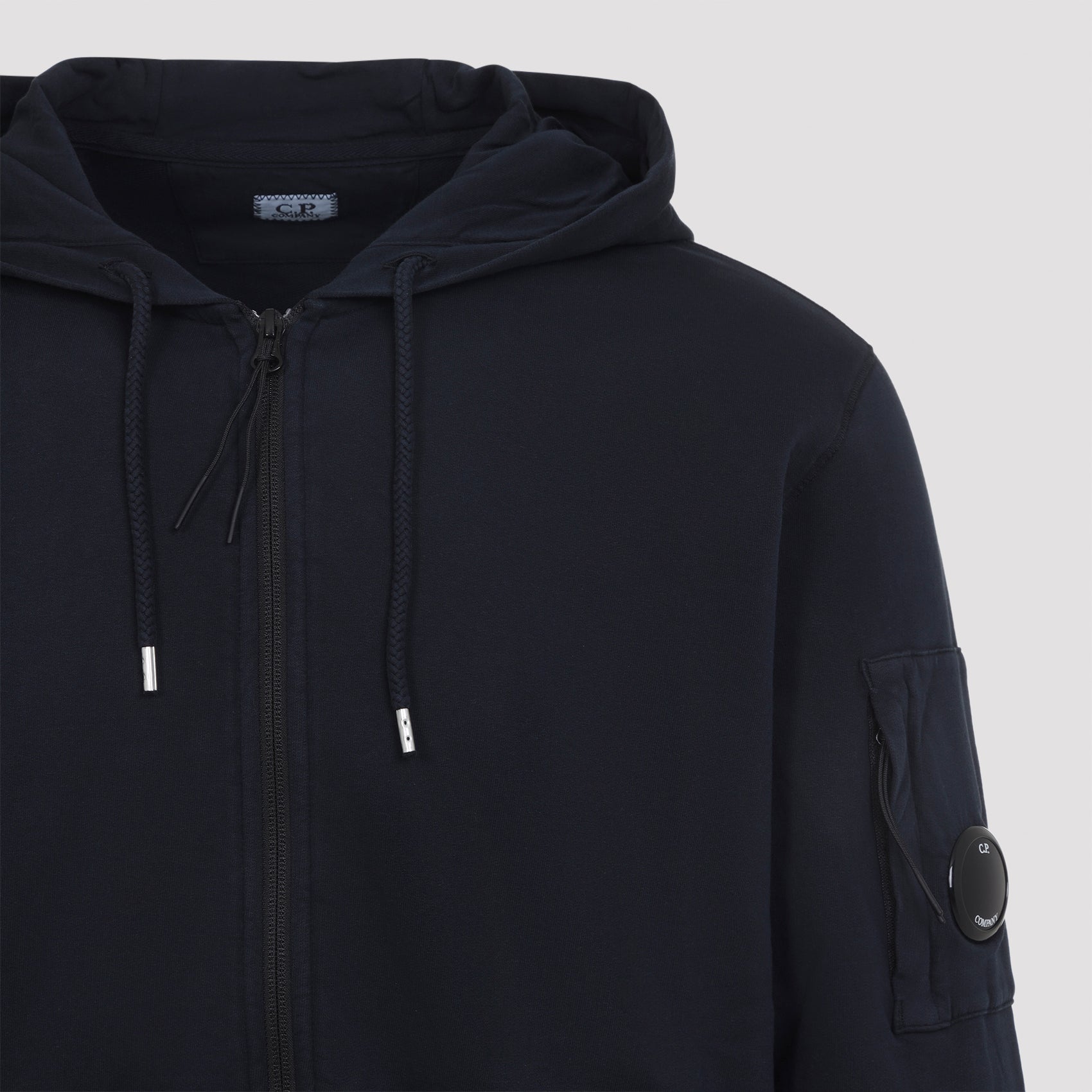 Hooded Zip Front Sweatshirt with Iconic Lens Pocket