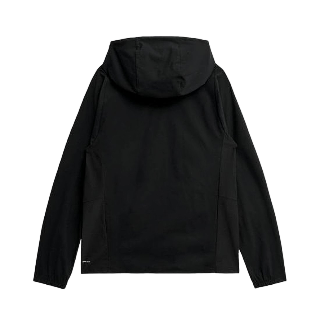 Hooded Black Jacket with Full Front Zipper