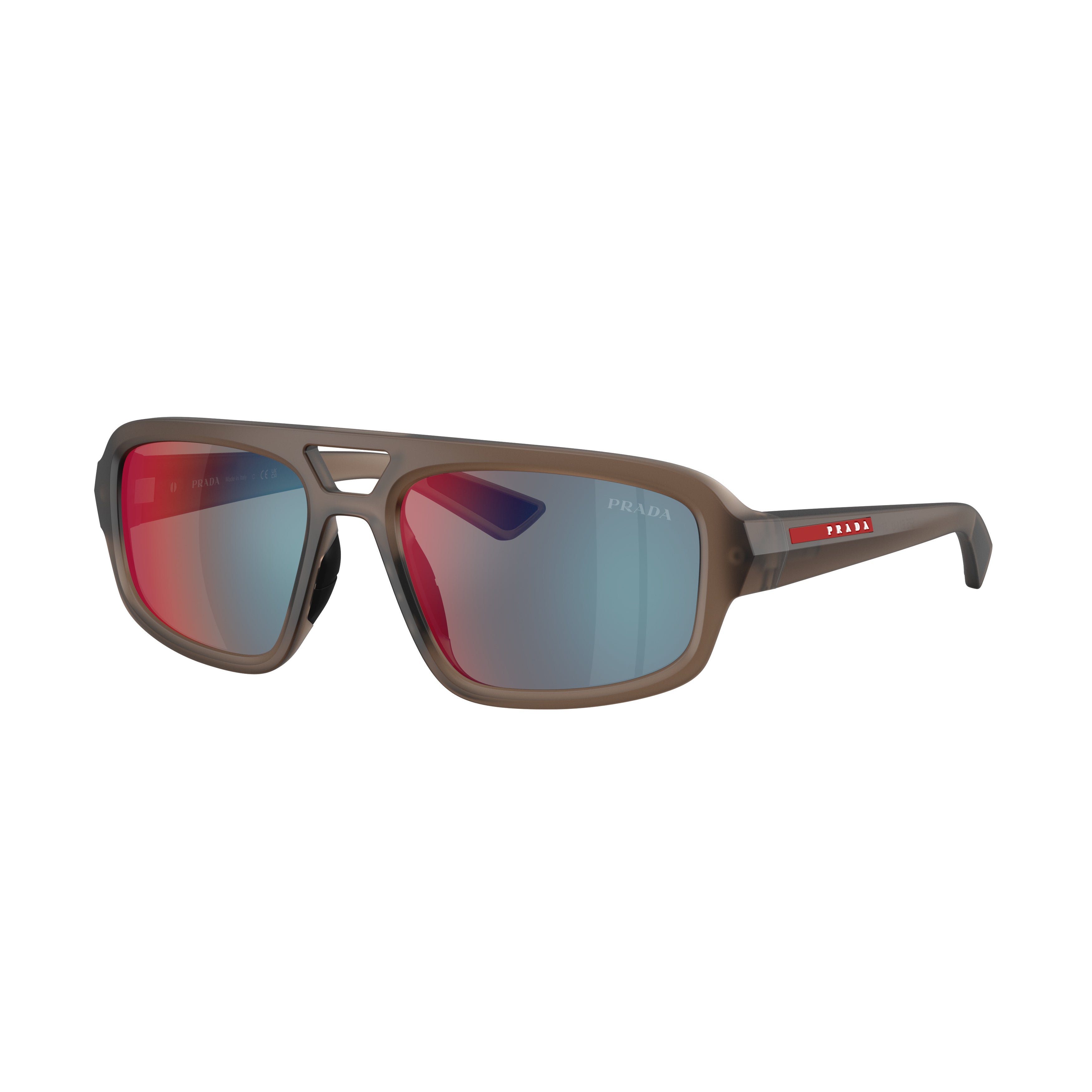 0ps B11su Rectangular Brown Frame Sunglasses