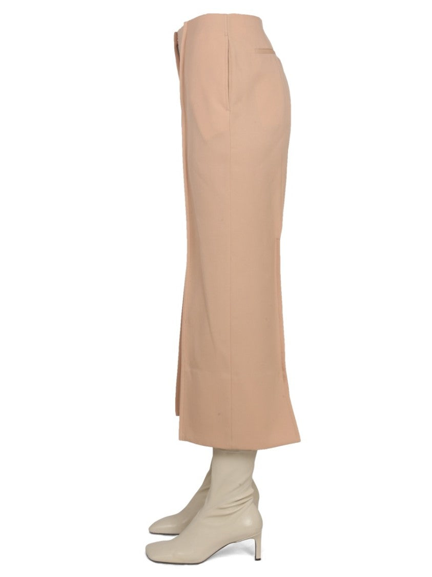 Cropped Wide-Leg Wool Pants