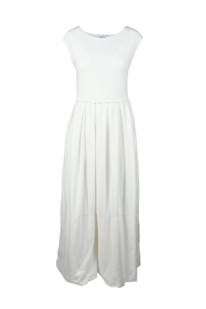 Long Dress Cotton and Elastane - White