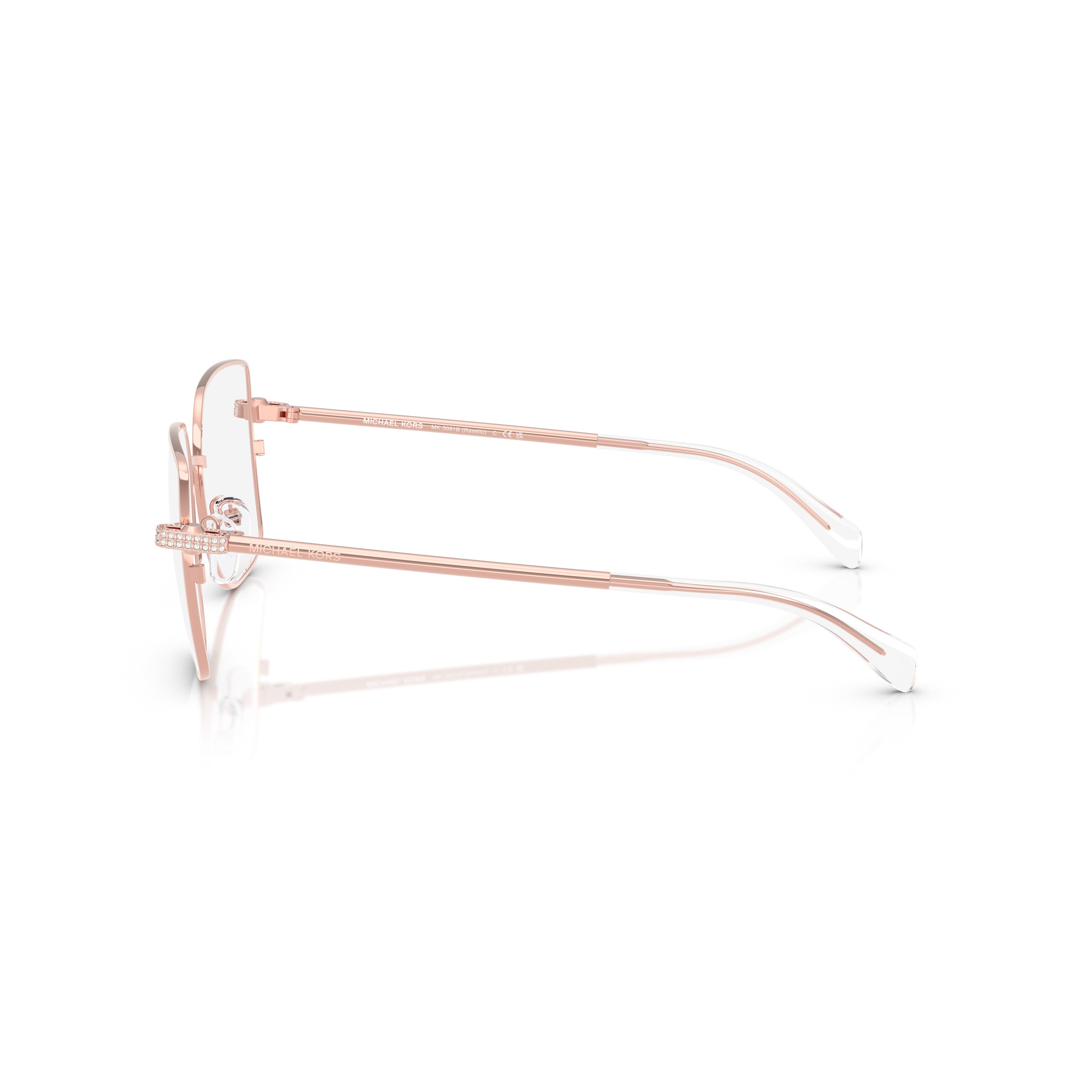 0mk3091b Delicate Rose Gold Metal Frame Eyeglasses with Adjustable Nose Pads