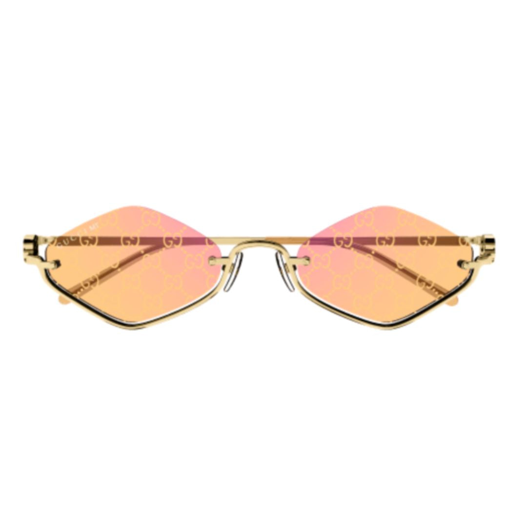 Gg1604s Geometric Gold-tone Rimless Sunglasses