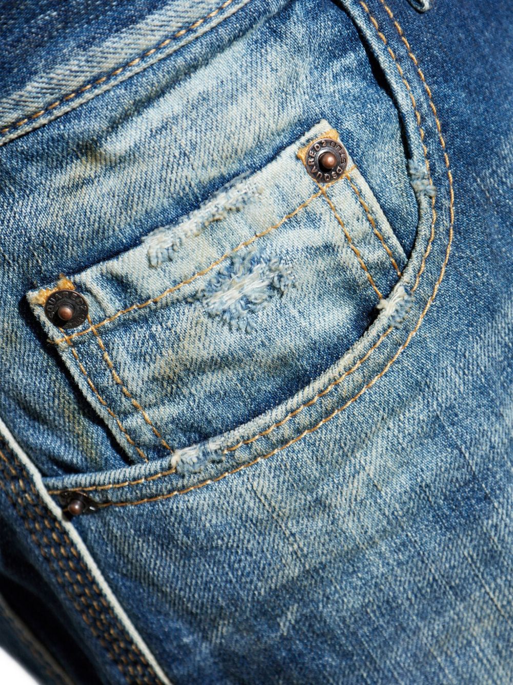 Loose-Fit Distressed Denim Jeans