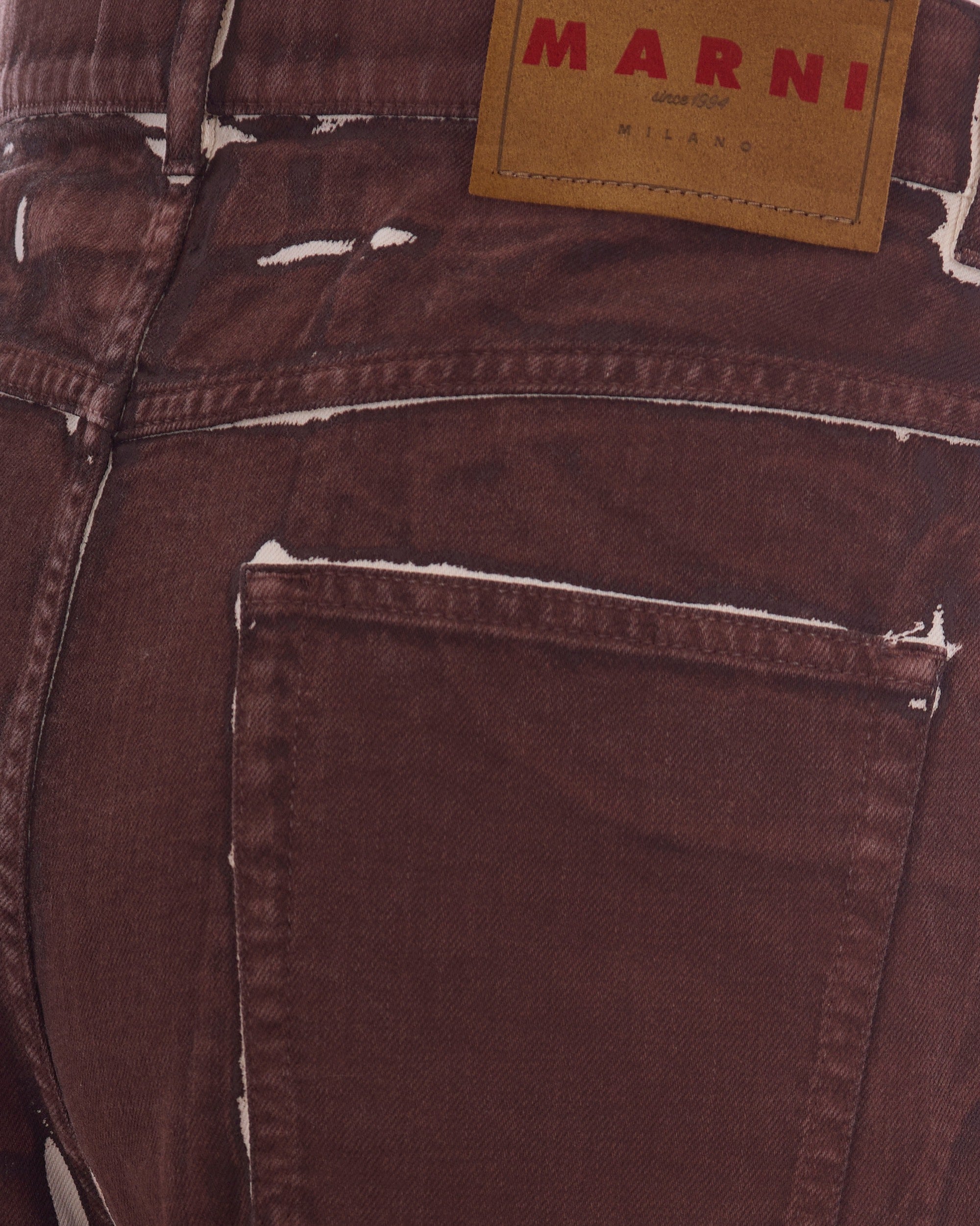 Tobacco Denim Wide Pants