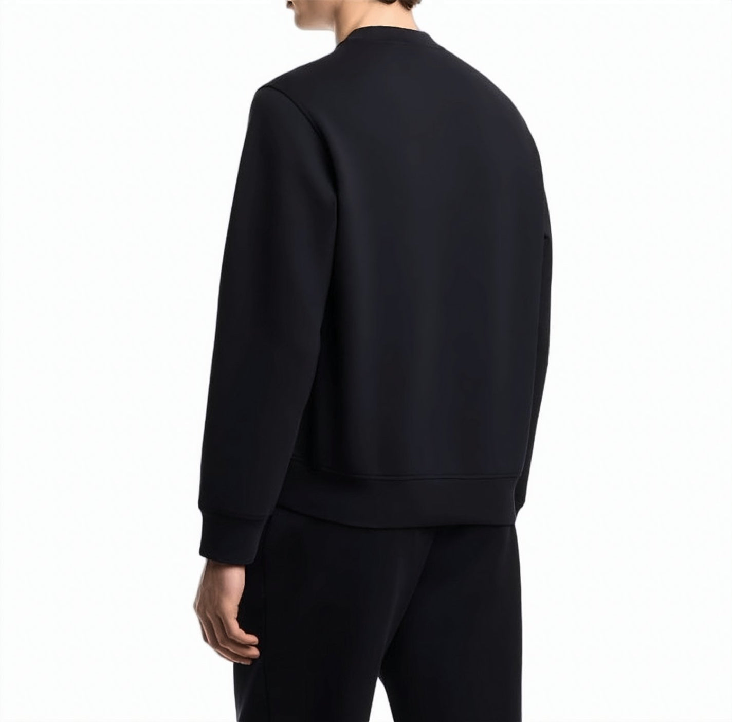 Blue Double Jersey Crewneck Sweatshirt
