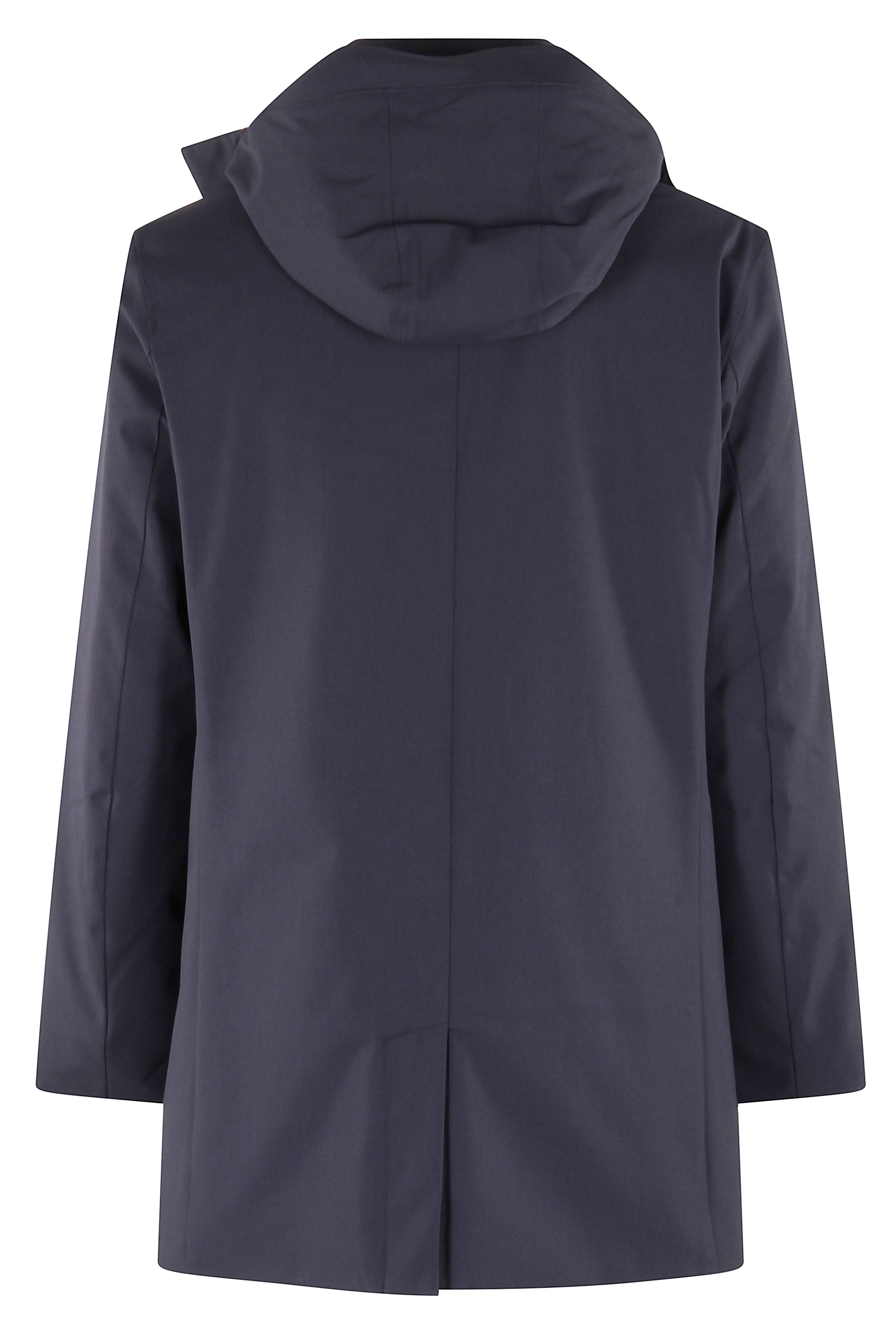 Hooded Jacket With Central Zipper