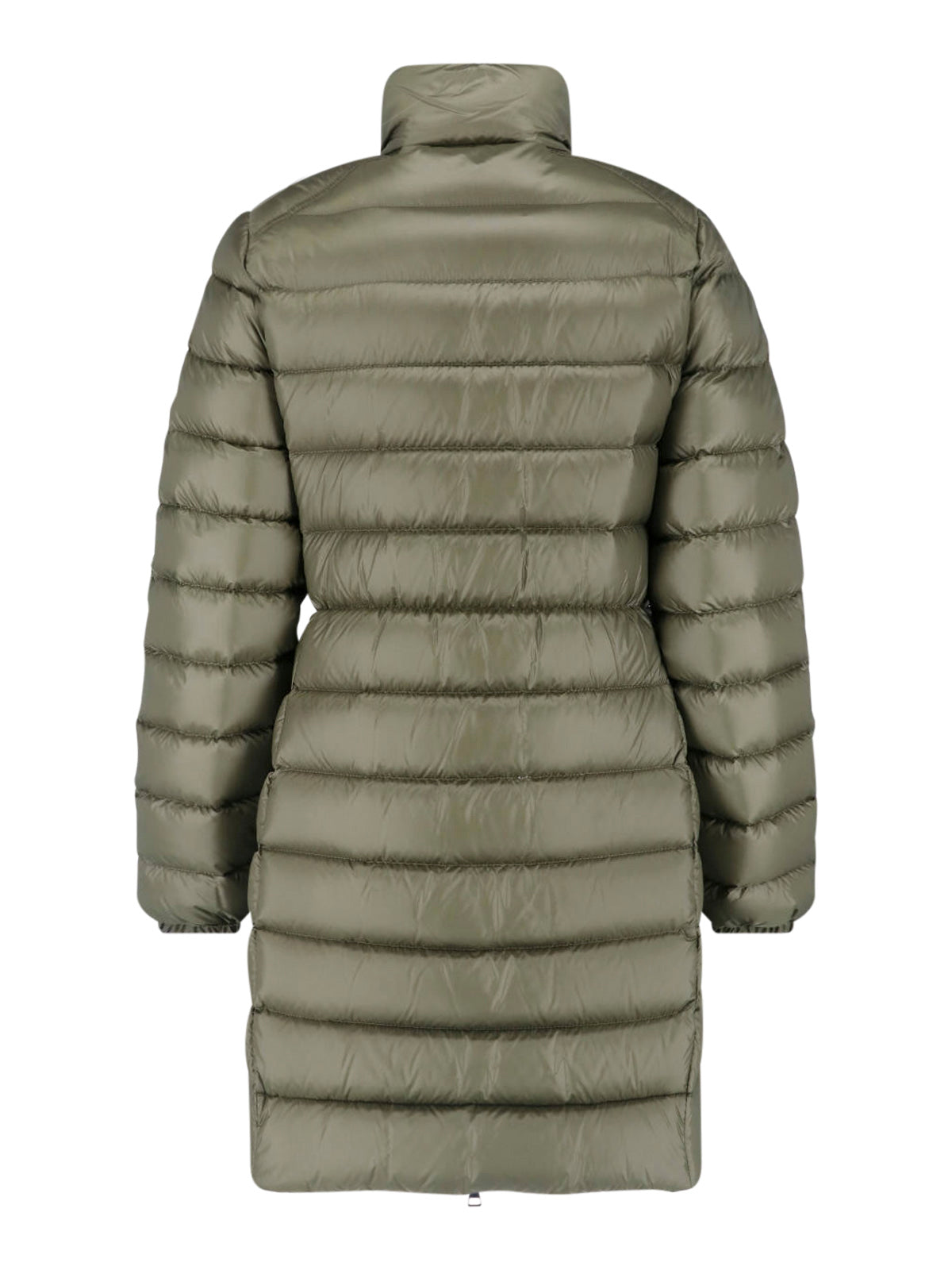 Green Genet High-Collar Padded Quilted Jacket
