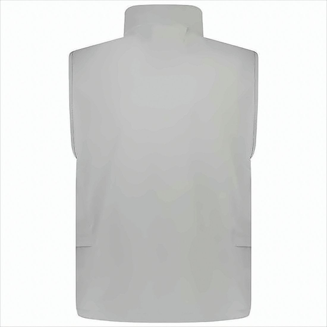 High-Collar Sleeveless Vest With Multiple Pockets