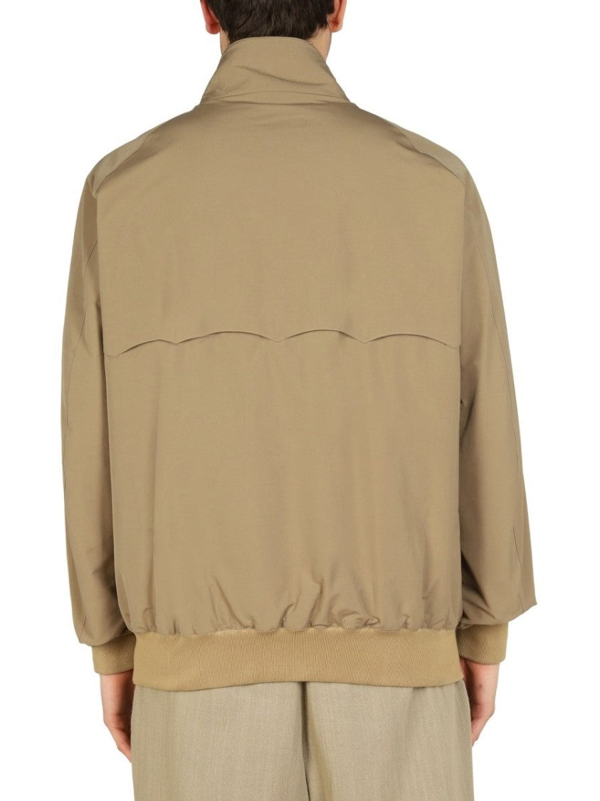 Classic High Collar Bomber Jacket With Flap Pockets