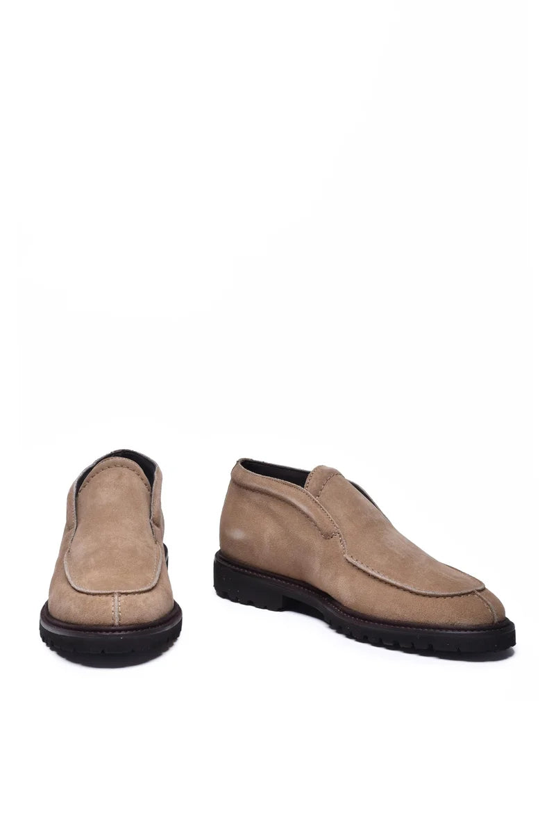 Suede Boots - Beige