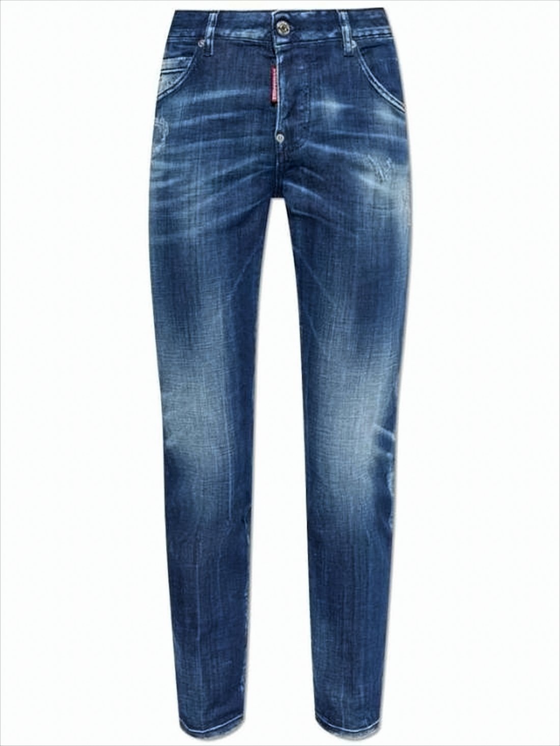 Slim-Fit Cropped Denim Pants