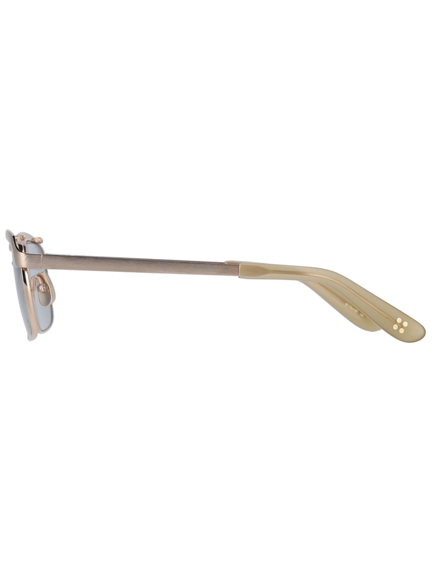 Rectangular Titanium Sunglasses with Metallic Finish