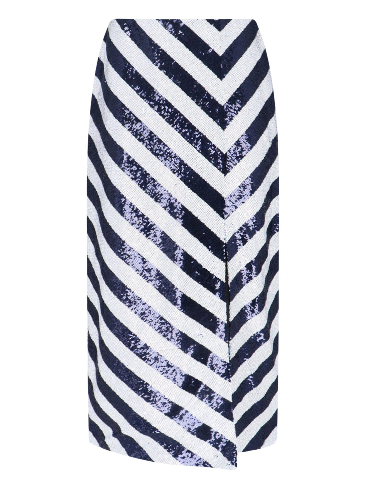 Sequin Midi Skirt – Blue & White