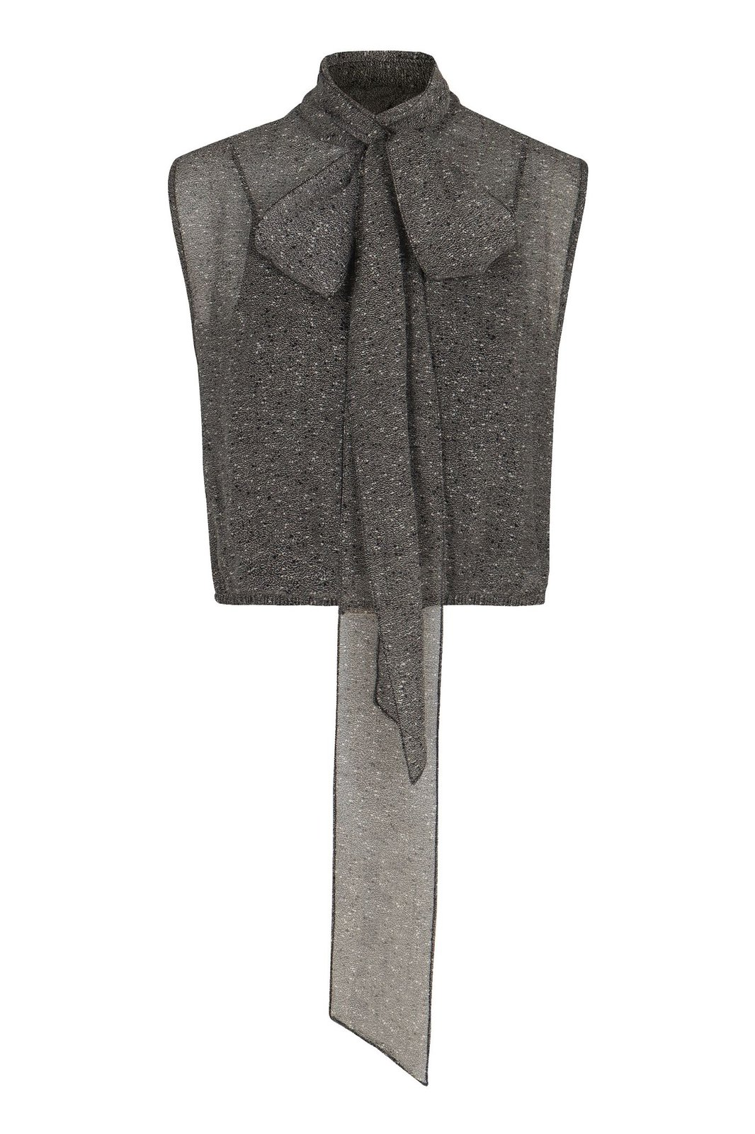 High-Neck Sleeveless Shirt