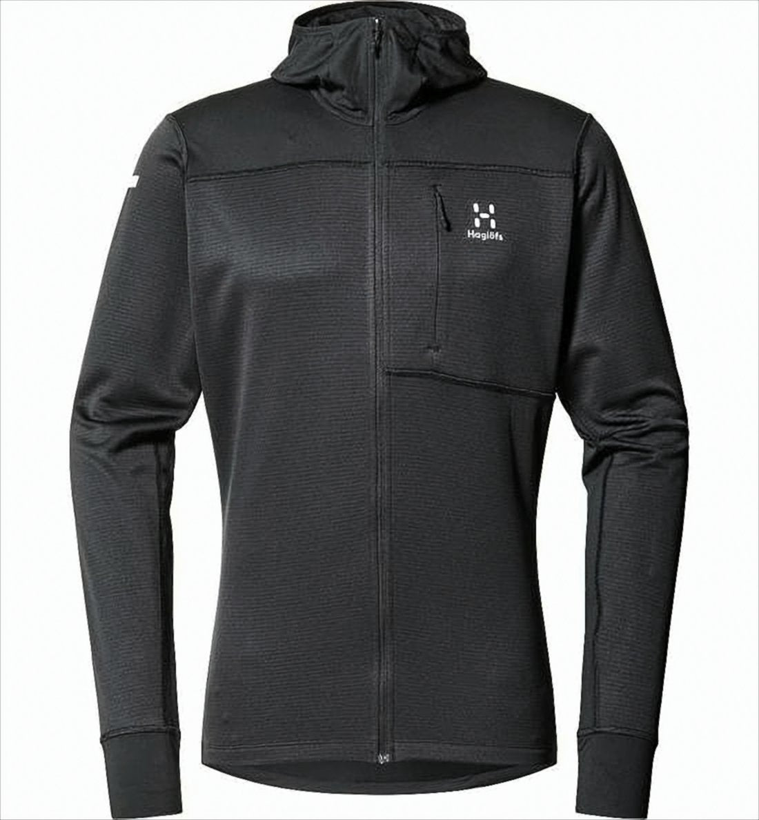 Fitted Black Activewear Jacket with Hood