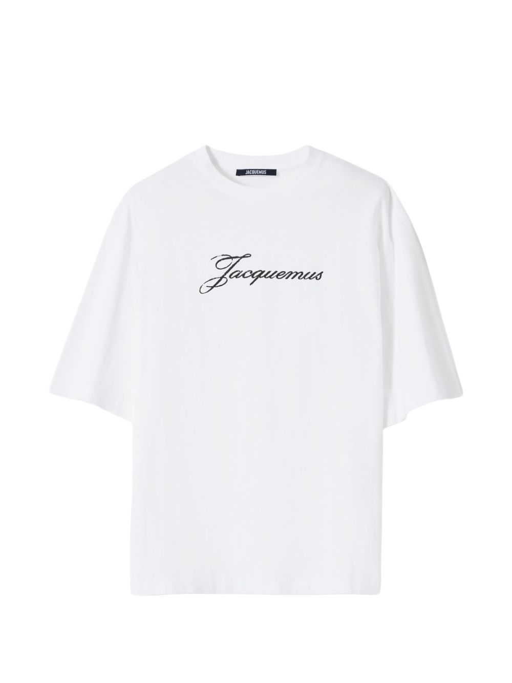 White Minimalist Crew Neck Tee