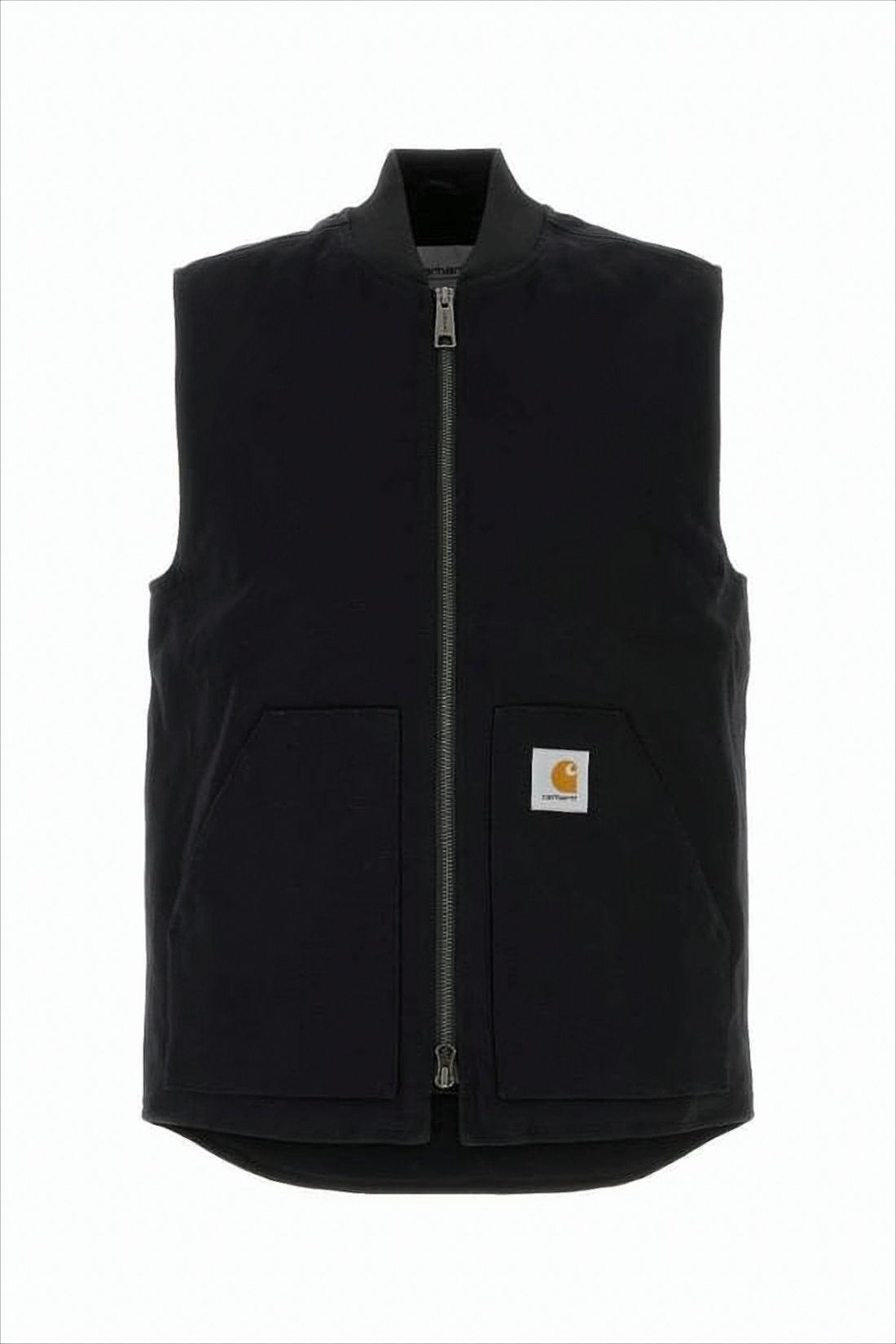 Padded Quilted Vest With High Collar
