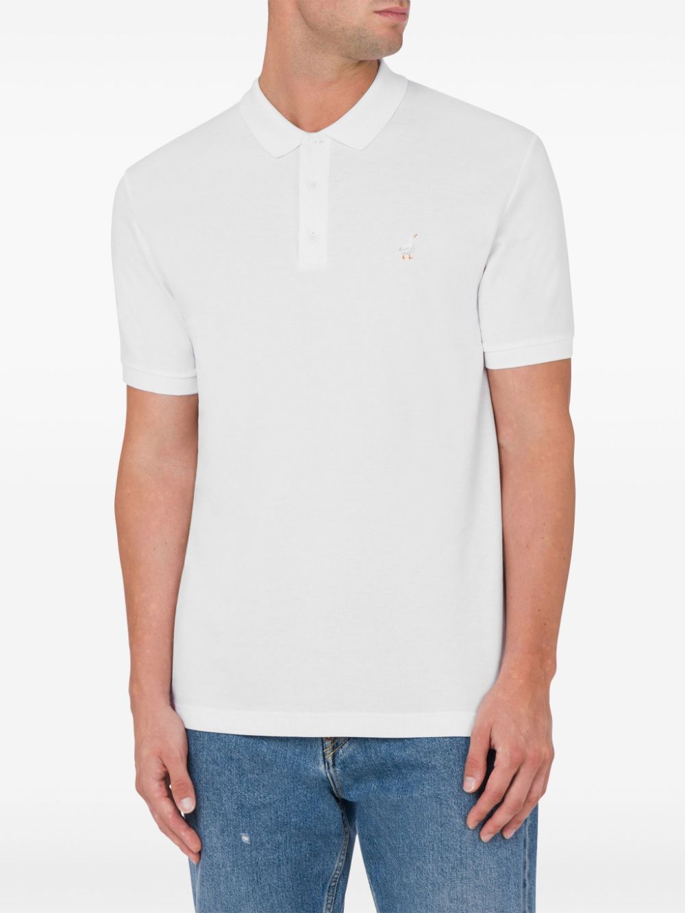 White Cotton Polo Shirt