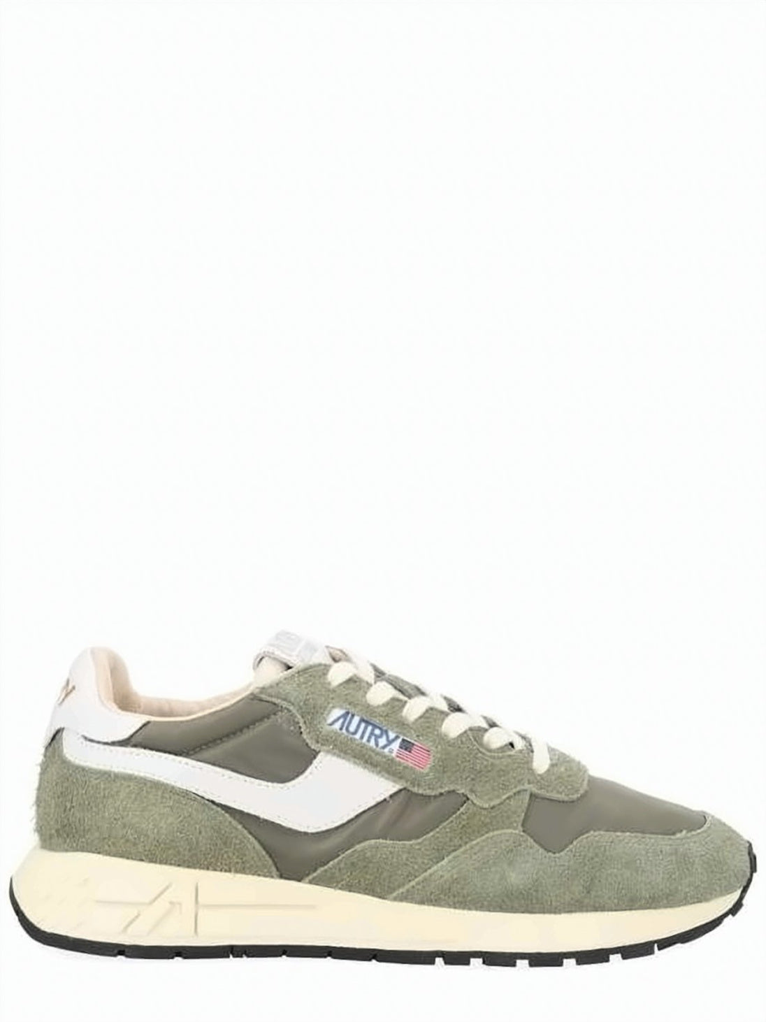 Retro Green Sneakers with Suede