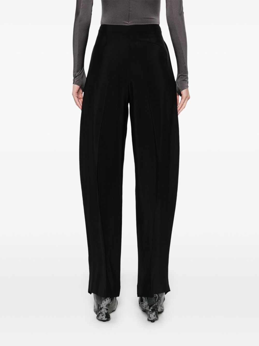 Relaxed Fit Black Trousers