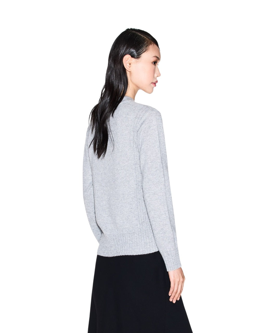 Grey Sweater With Shiny Lurex Finish