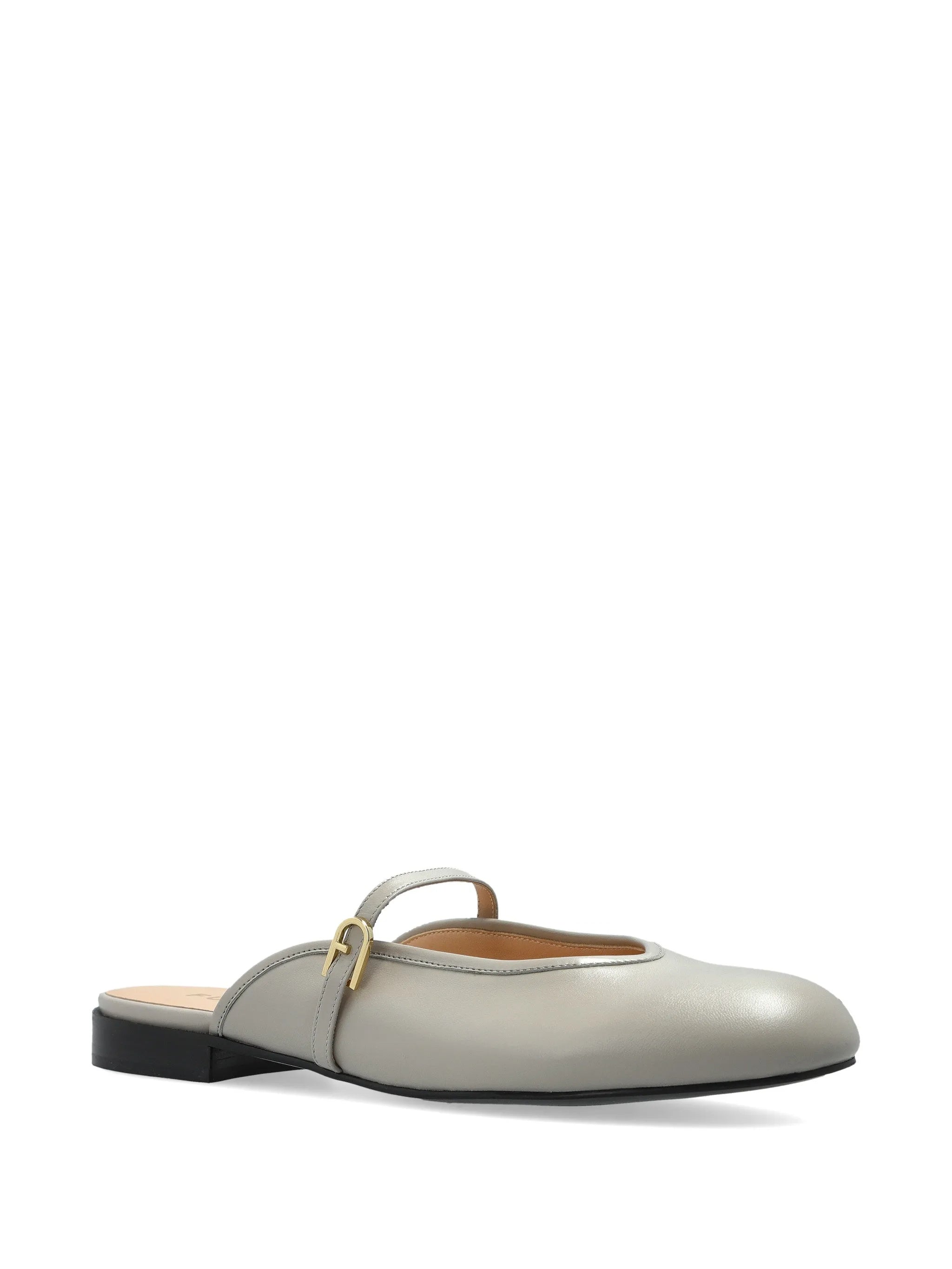 Etoile Ballerina Linen Flax Buckle Mules