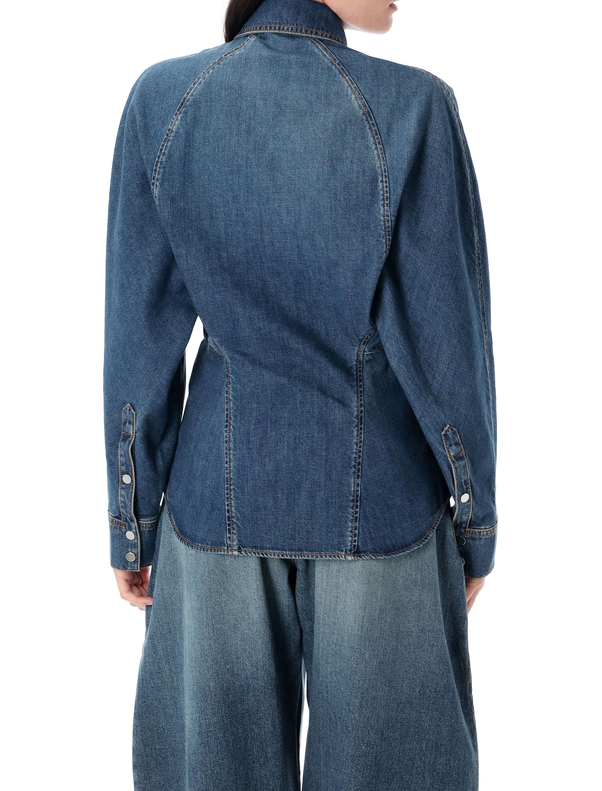 Round Denim Shirt