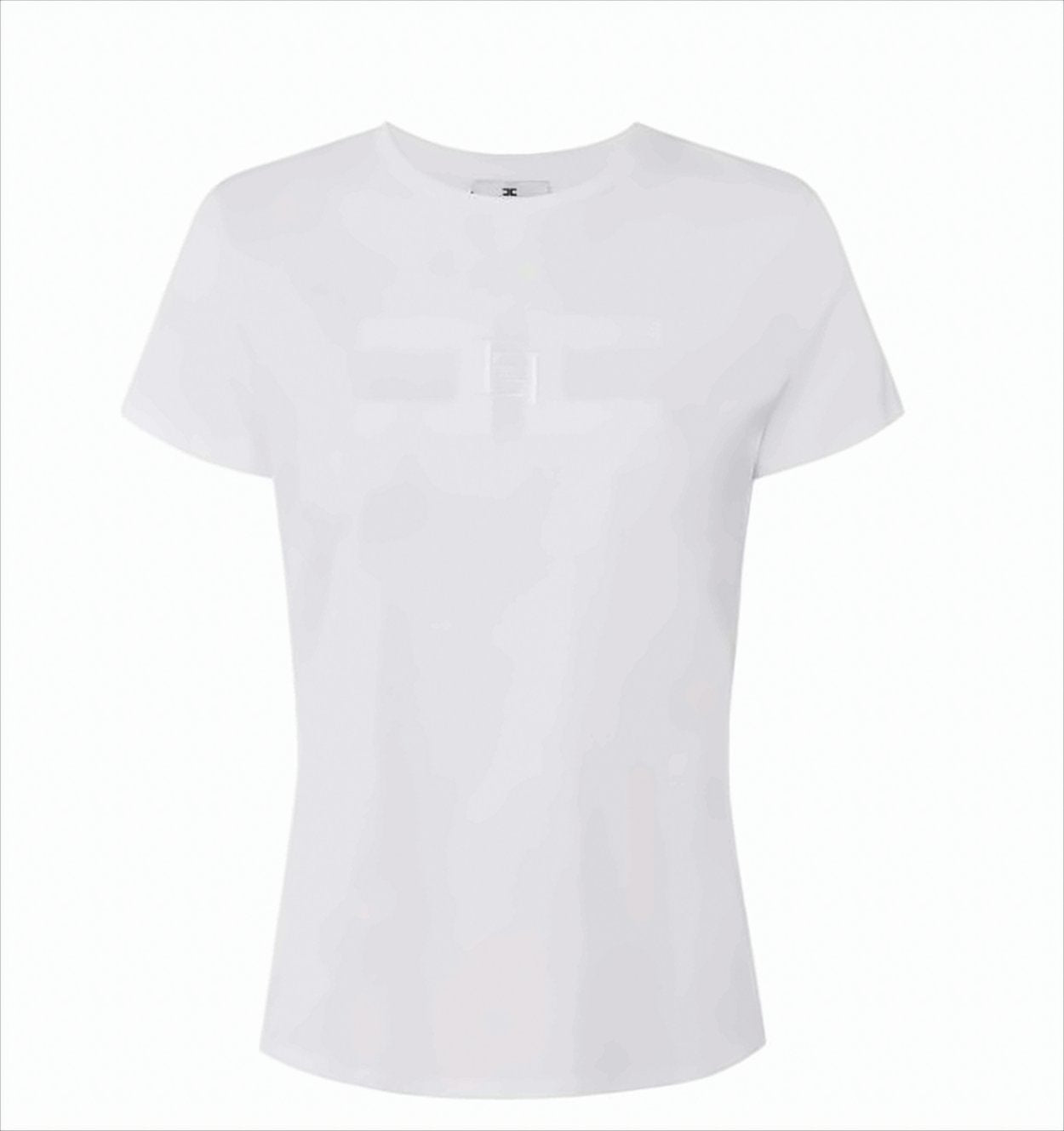 Cotton Jersey T-Shirt With Double Logo Embroidery