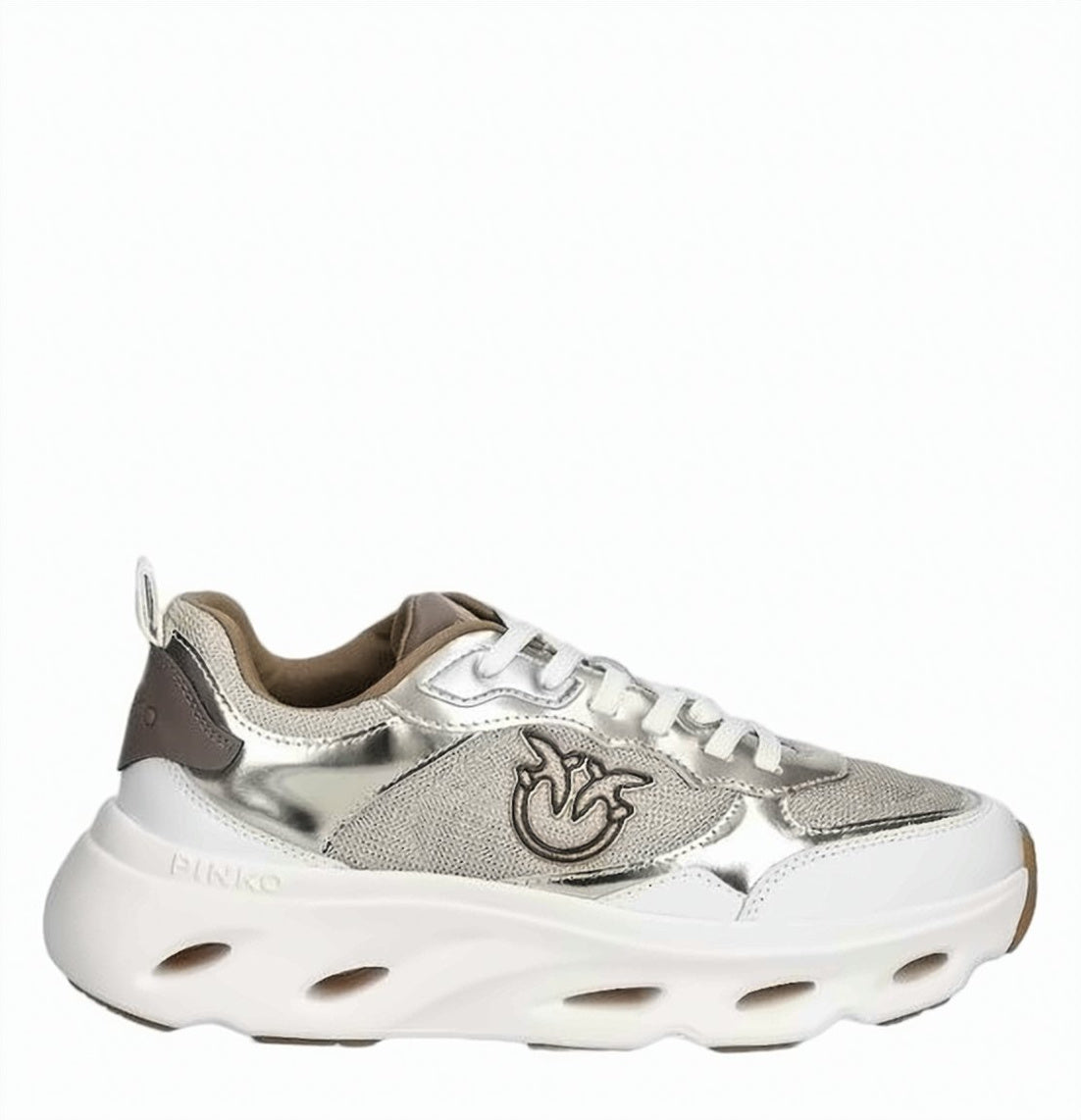 Leather Mesh Insert Sneakers