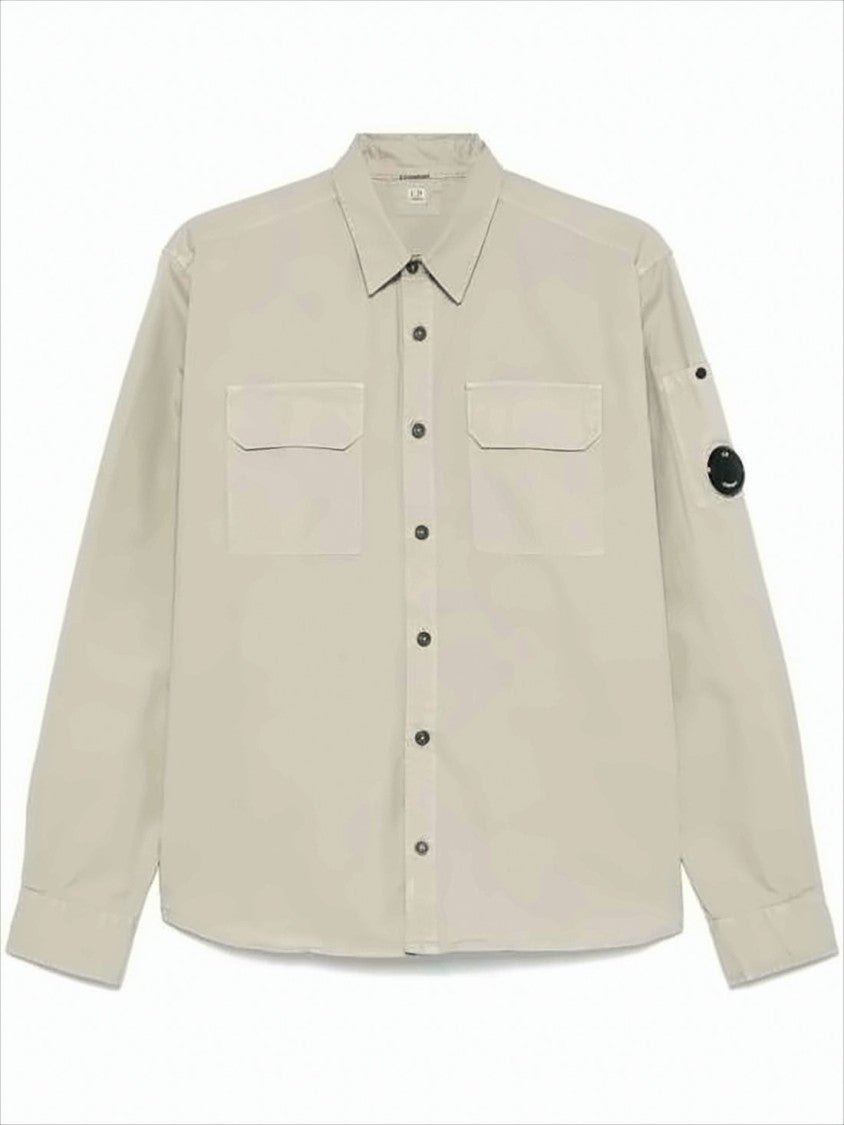 Long-Sleeve Shirt with Round Lens Detail